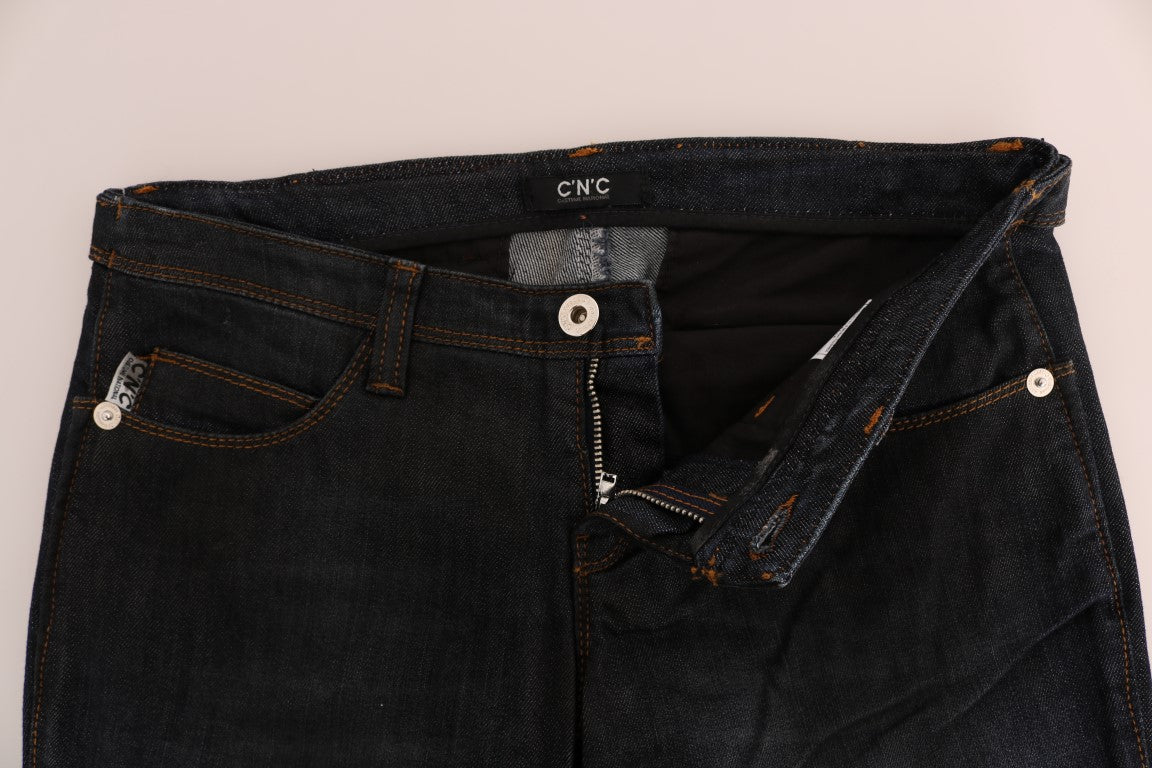 Costume National Dark Blue Cotton Slim Fit Women's Jeans