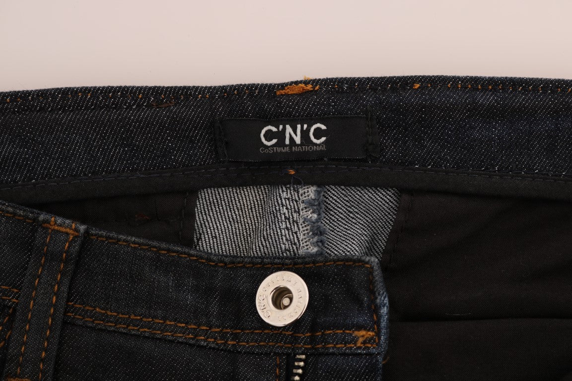 Costume National Dark Blue Cotton Slim Fit Women's Jeans
