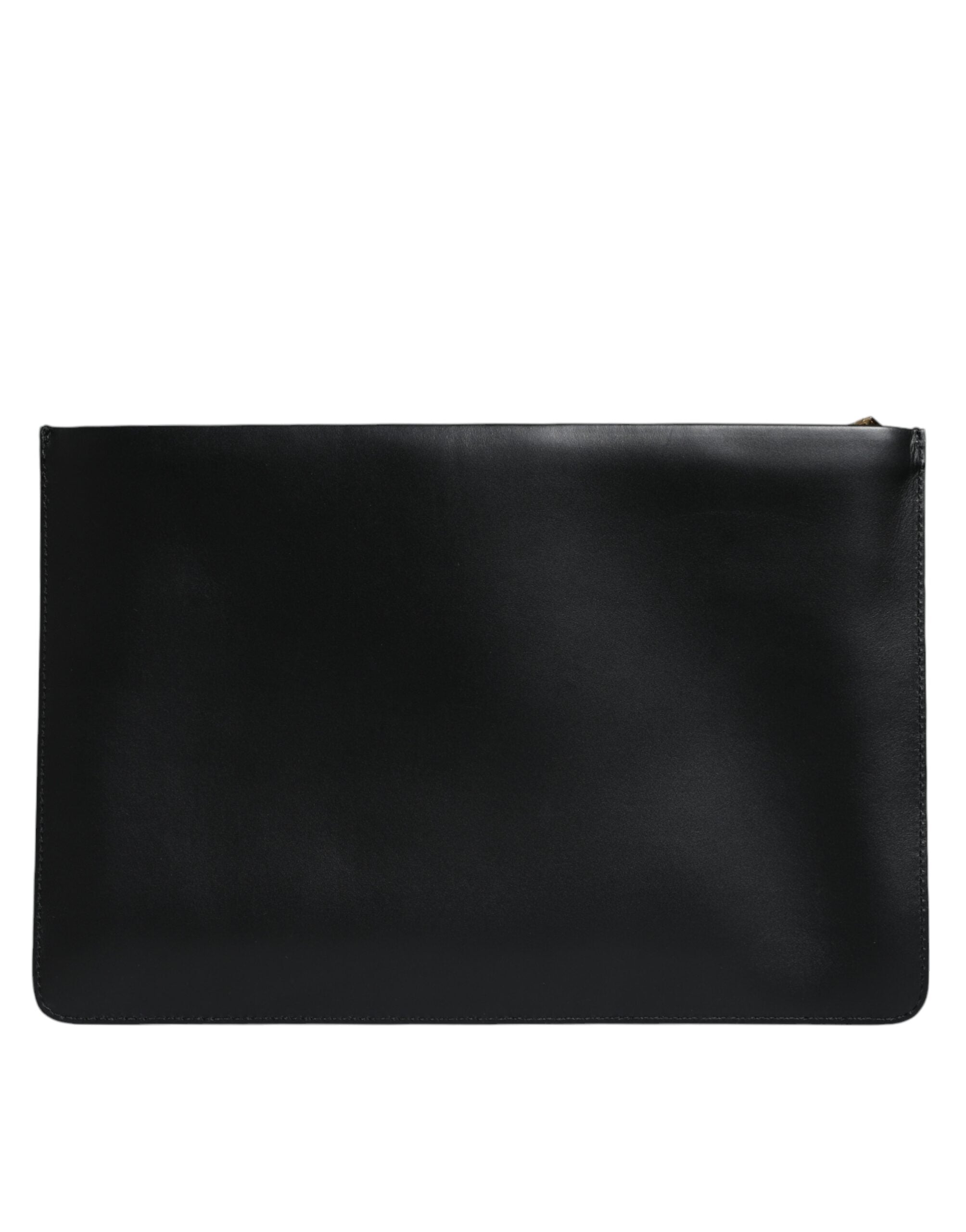 Dolce & Gabbana Black Calfskin Leather Mediterranean Pouch Women's Bag (Pre-Owned)