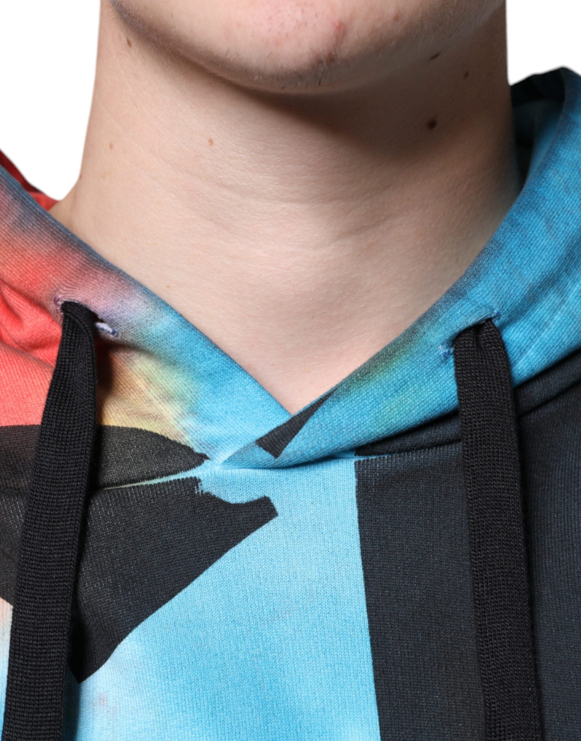Dolce & Gabbana Multicolor Tie Dye Hooded Sweatshirt Men's Sweater