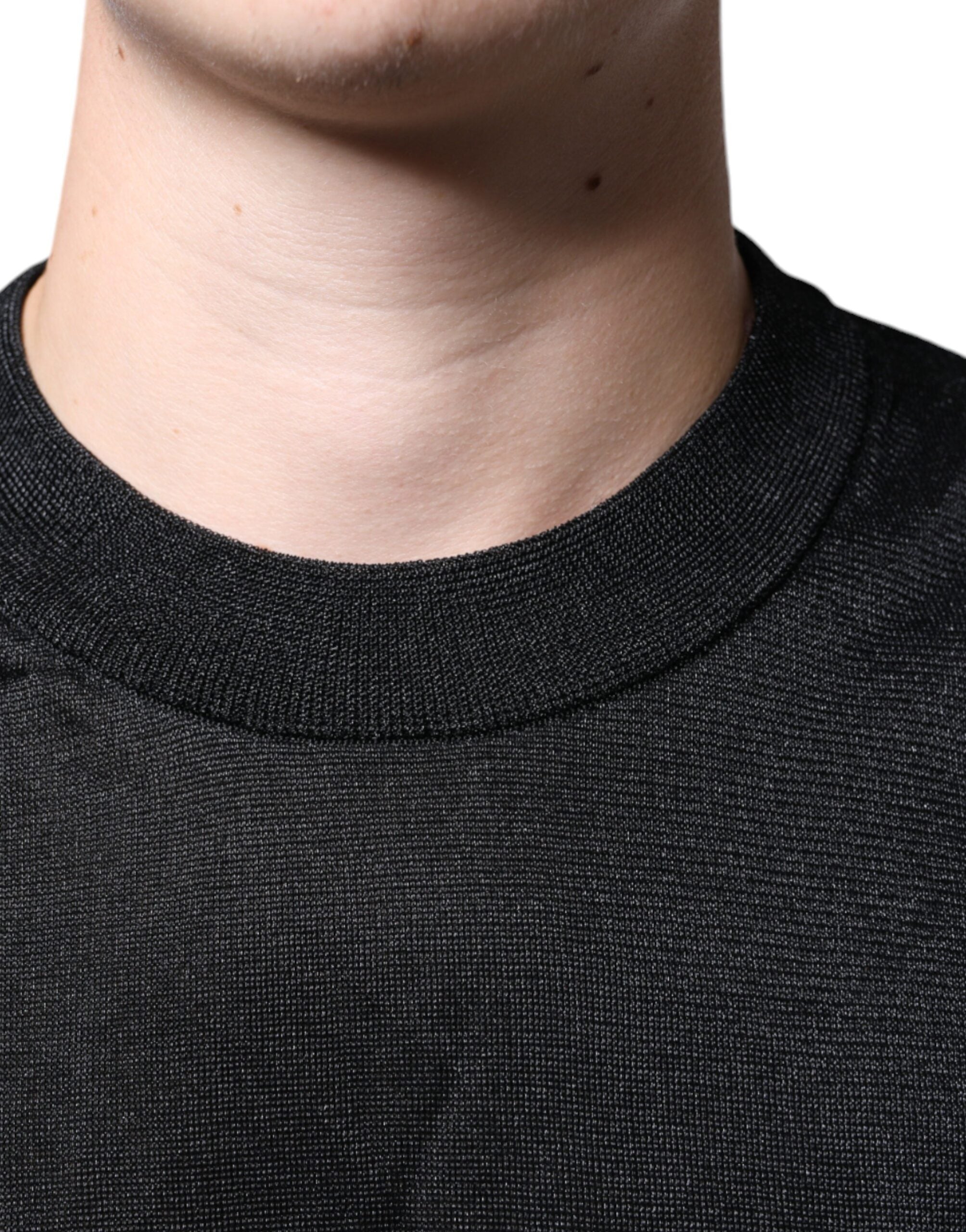 Dolce & Gabbana Black Polyester Pullover Sweatshirt Men's Sweater (Pre-Owned)