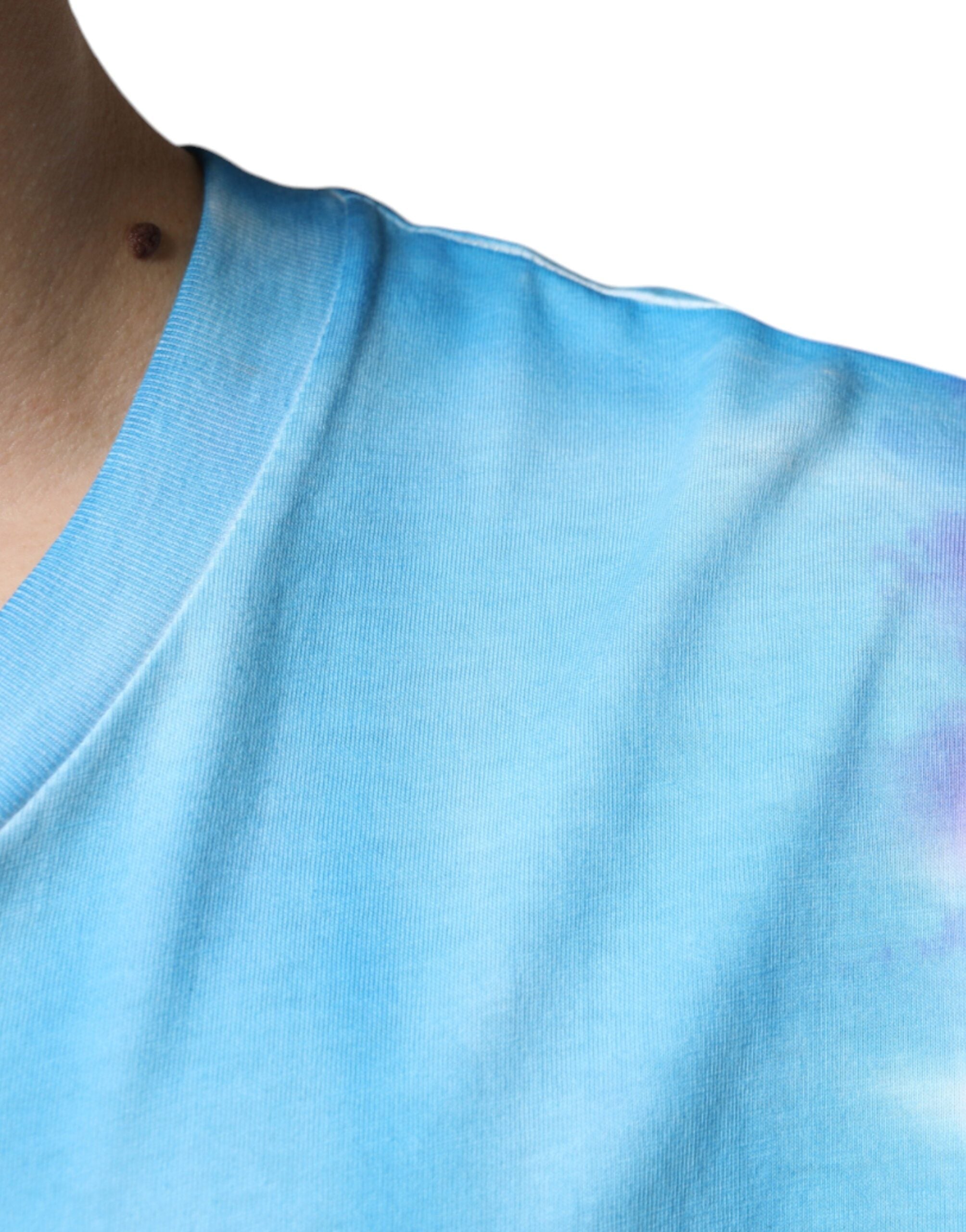 Dolce & Gabbana Multicolor Tie Dye Cotton Sleeveless Men's T-shirt