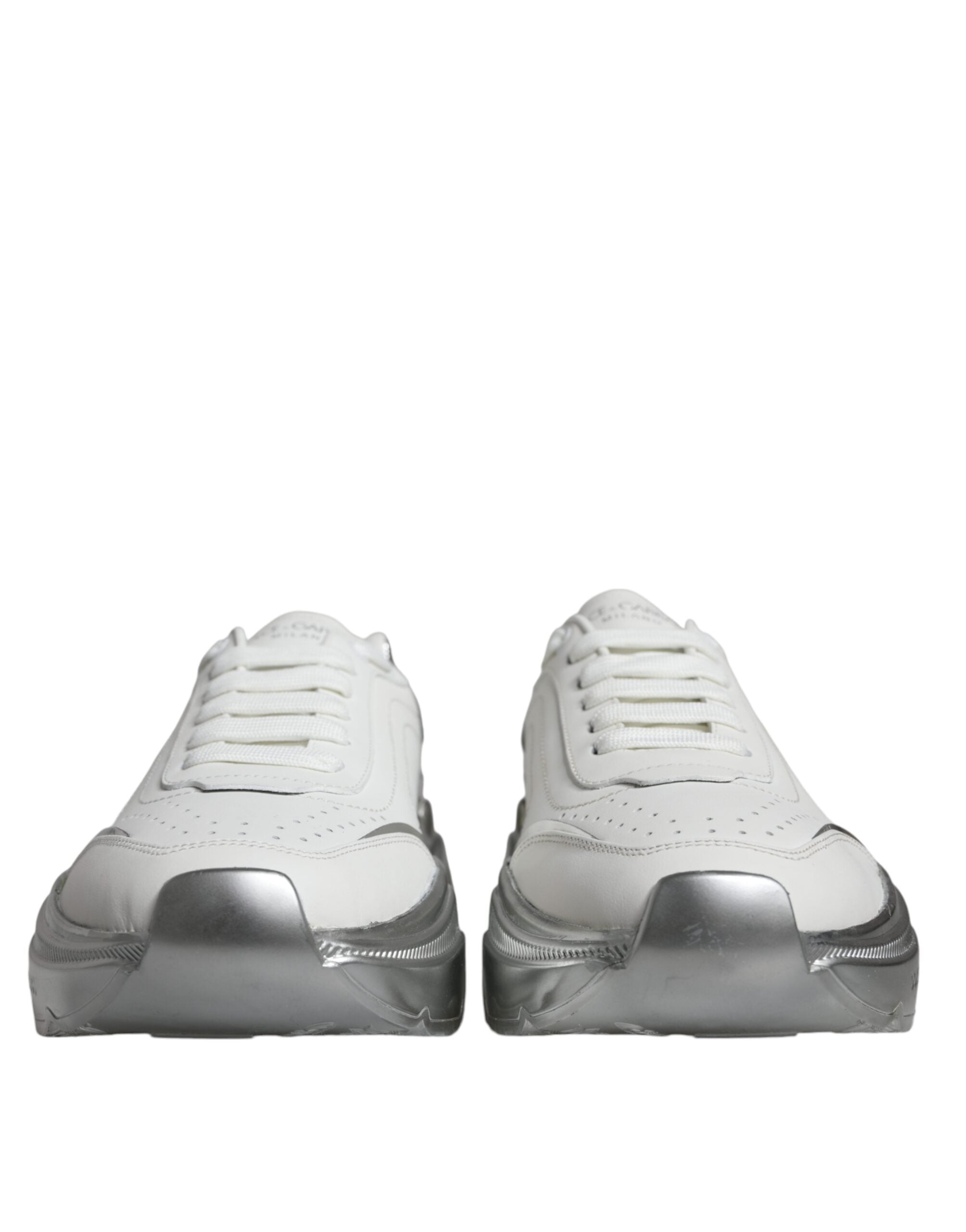 Dolce & Gabbana White Silver Daymaster Low Top Sneakers Men's Shoes (Pre-Owned)