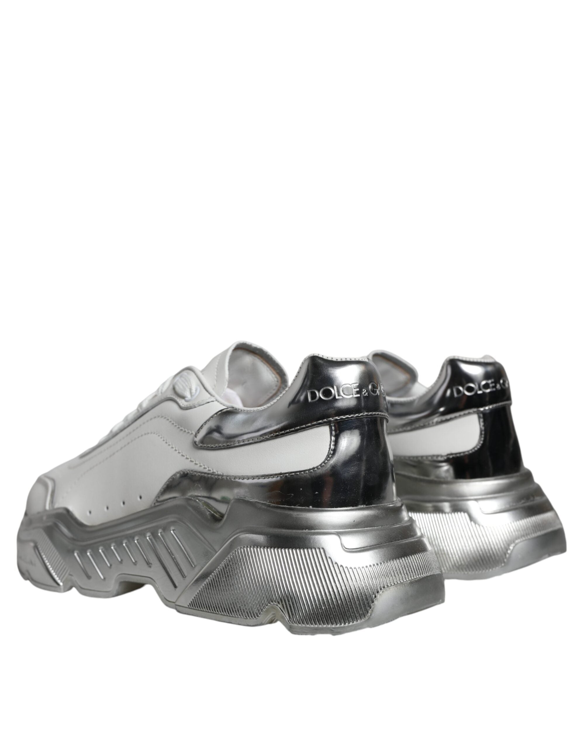 Dolce & Gabbana White Silver Daymaster Low Top Sneakers Men's Shoes (Pre-Owned)