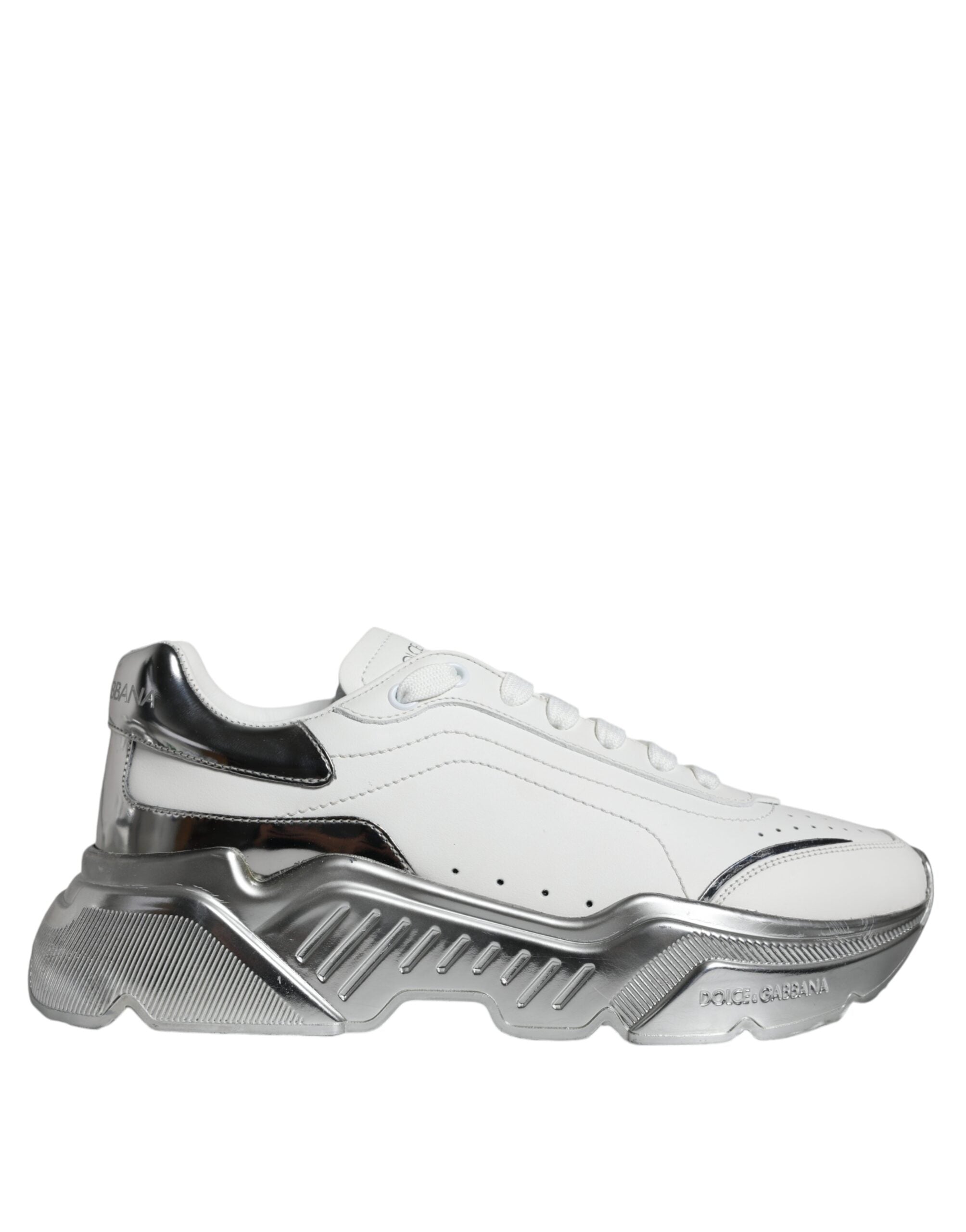 Dolce & Gabbana White Silver Daymaster Low Top Sneakers Men's Shoes (Pre-Owned)