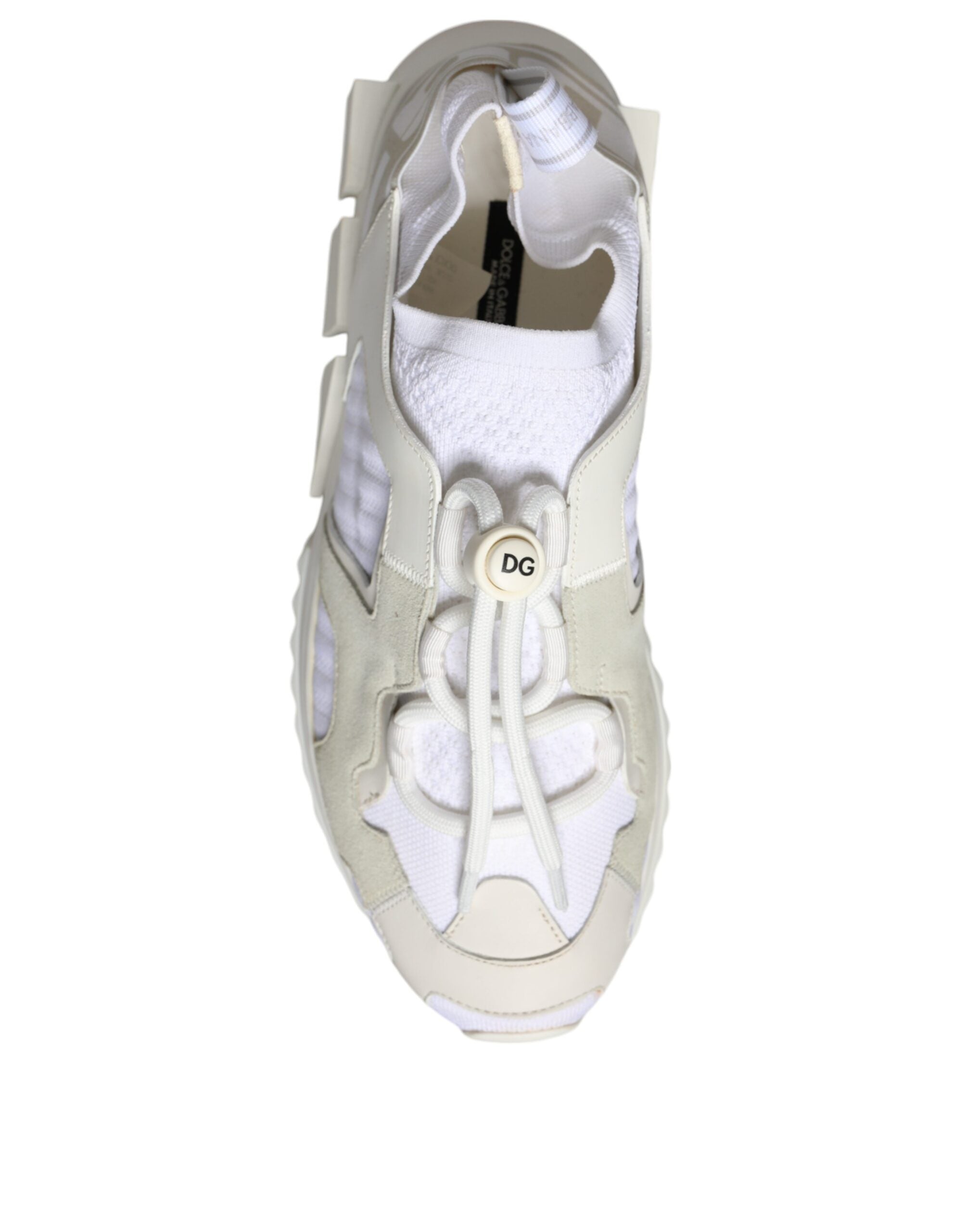 Dolce & Gabbana White Mesh Sorrento Trekking Sneakers Women's Shoes