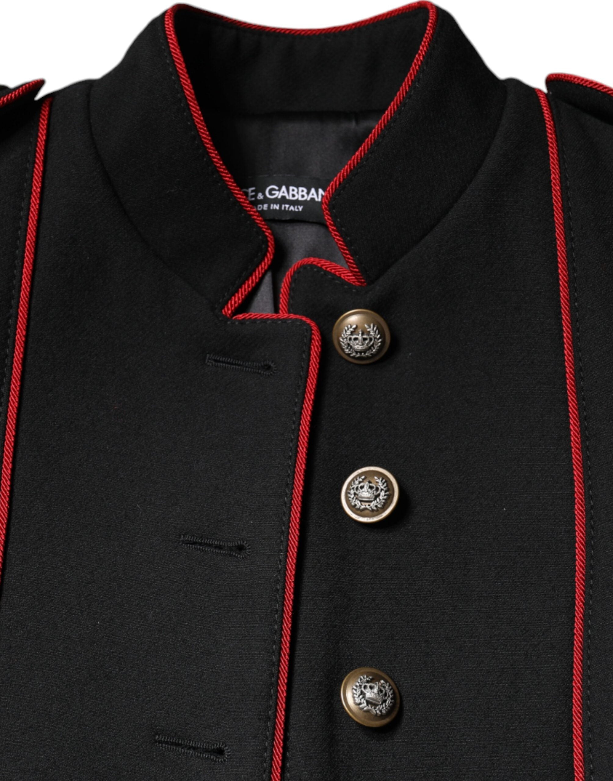 Dolce & Gabbana Black Single Breasted Trench Coat Women's Jacket