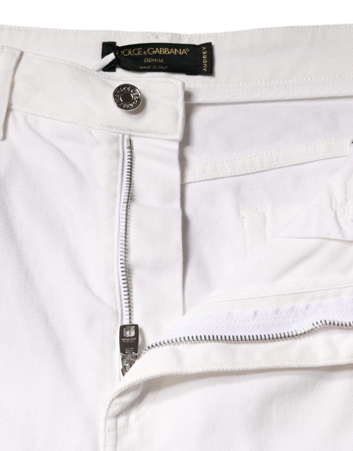 Dolce & Gabbana White Cotton Stretch AUDREY Skinny Women's Jeans (Pre-Owned)