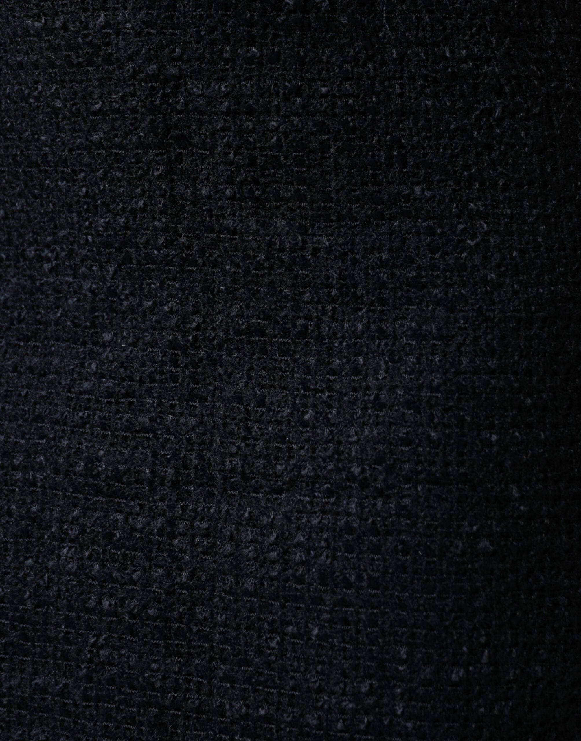 Dolce & Gabbana Black Virgin Wool Pencil Cut Midi Women's Skirt