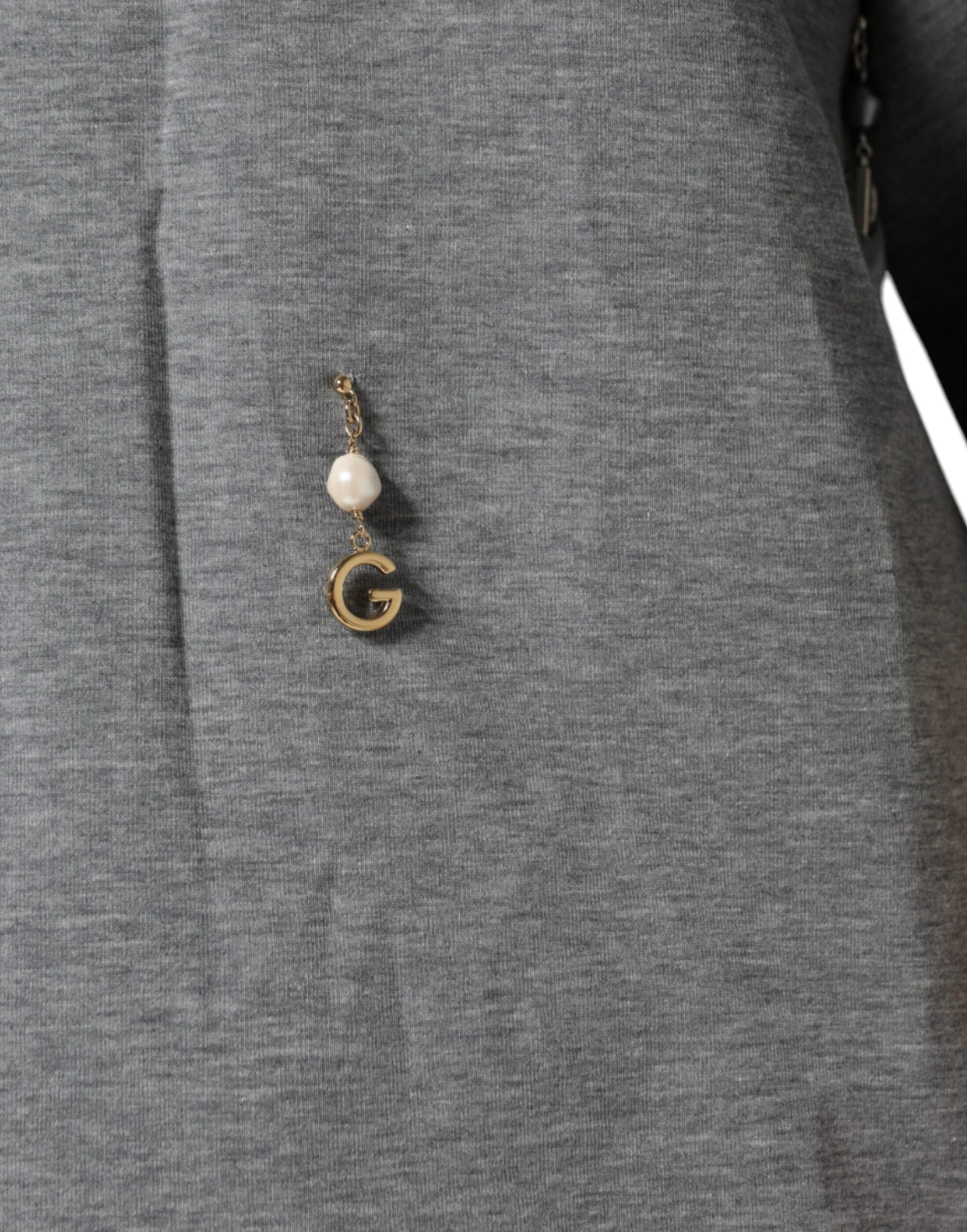 Dolce & Gabbana Gray Cotton Blend Embellished Tee Women's T-shirt