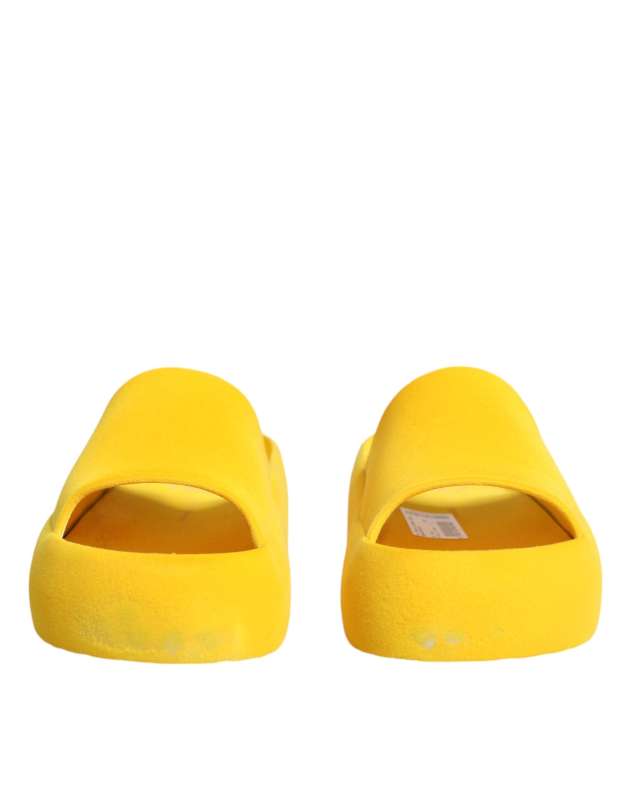 Dolce & Gabbana Yellow Rubber Slides Sandals Beachwear Women's Shoes (Pre-Owned)
