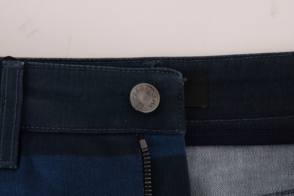 Dolce & Gabbana Chic Blue Denim Mini Women's Skirt