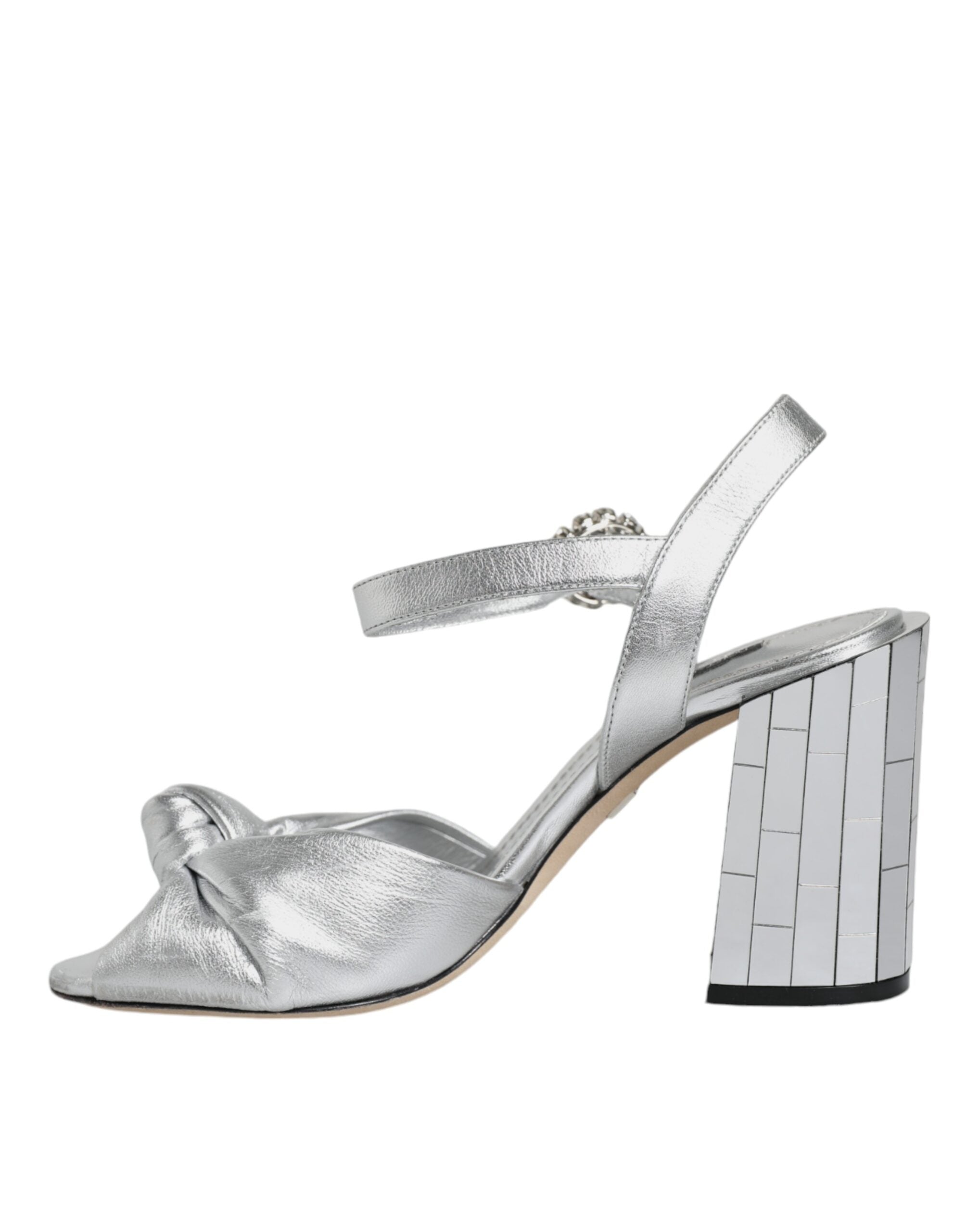 Dolce & Gabbana Silver Mirror Heels KEIRA Sandals Women's Shoes (Pre-Owned)