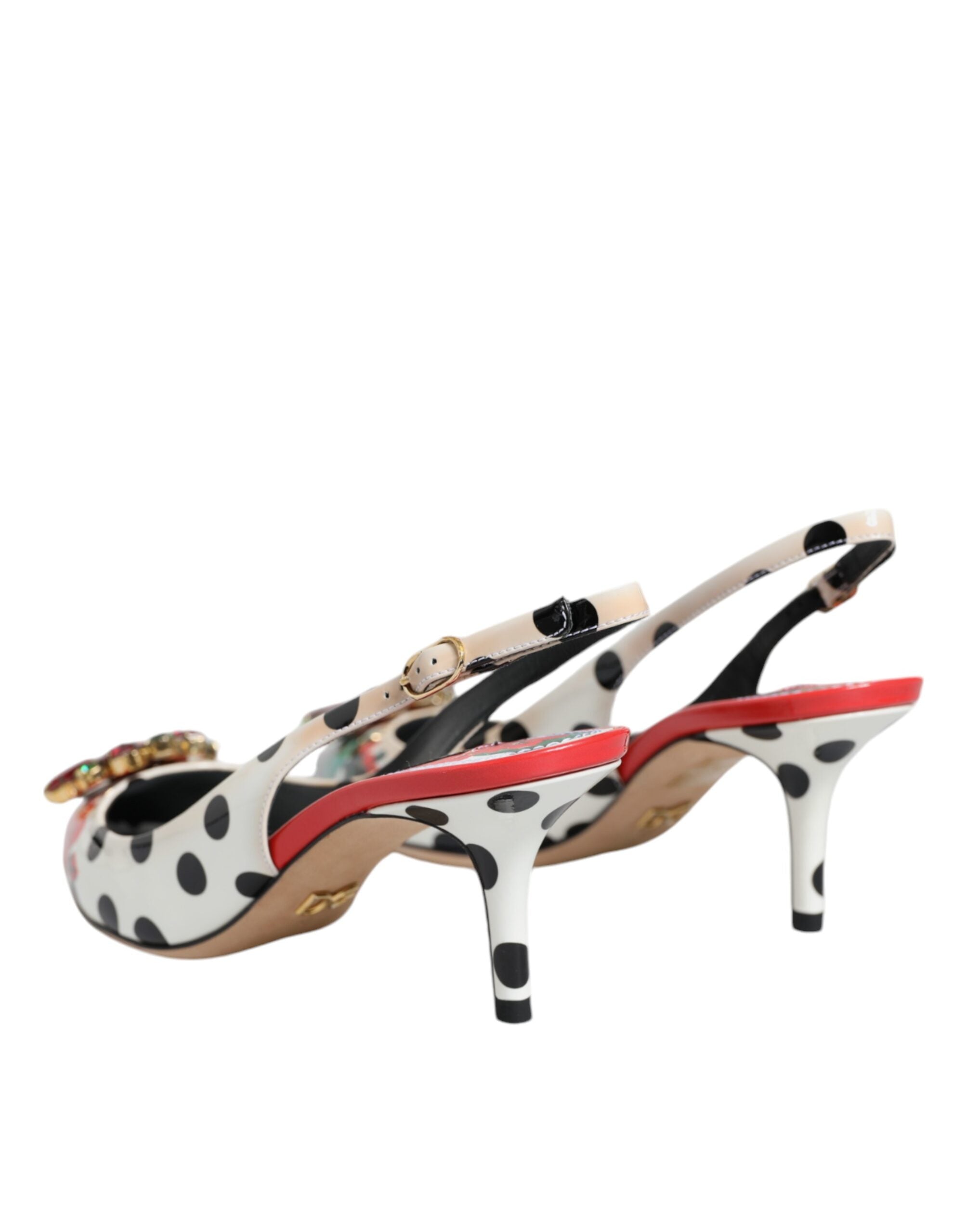 Dolce & Gabbana Multicolor Crystal Heels Slingback Women's Shoes (Pre-Owned)