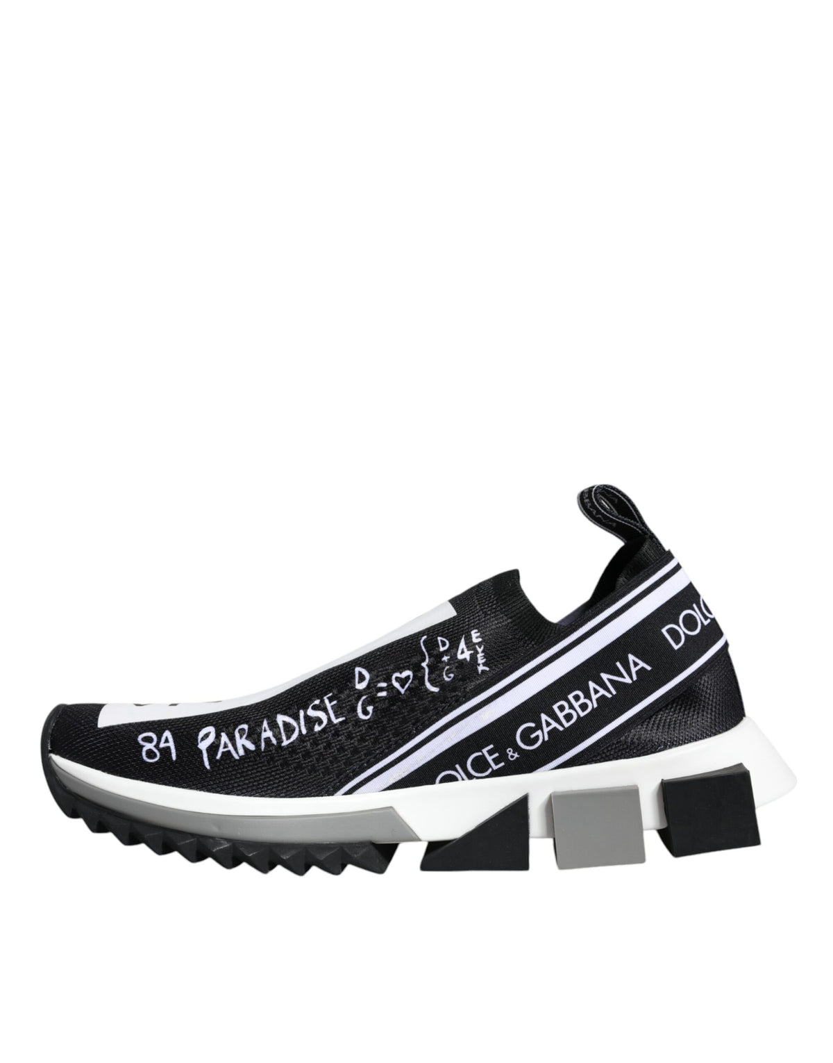 Dolce & Gabbana Black White Sorrento Low Top Sneakers Women's Shoes