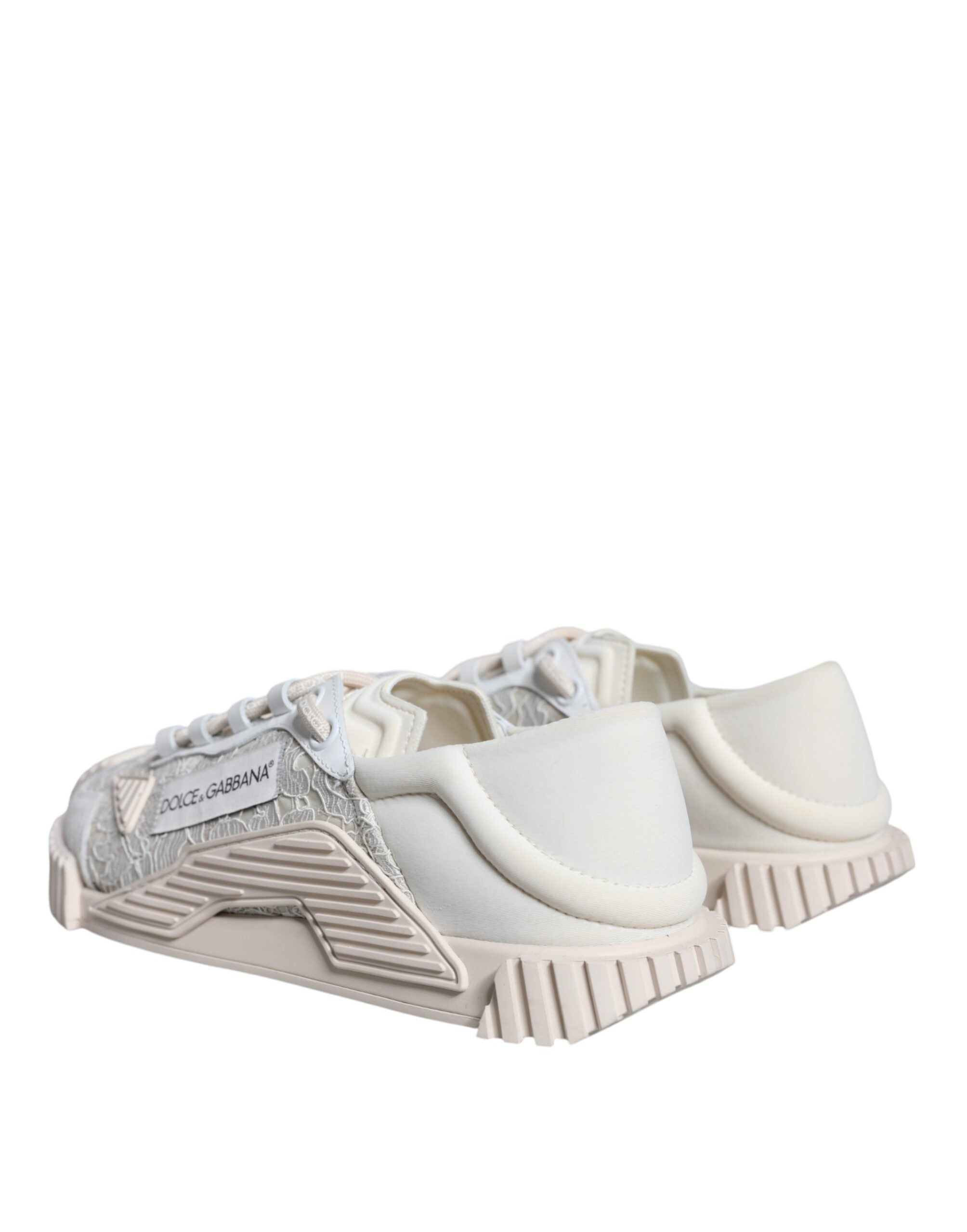Dolce & Gabbana White Lace NS1 Low Top Sneaker Sports Women's Shoes (Pre-Owned)