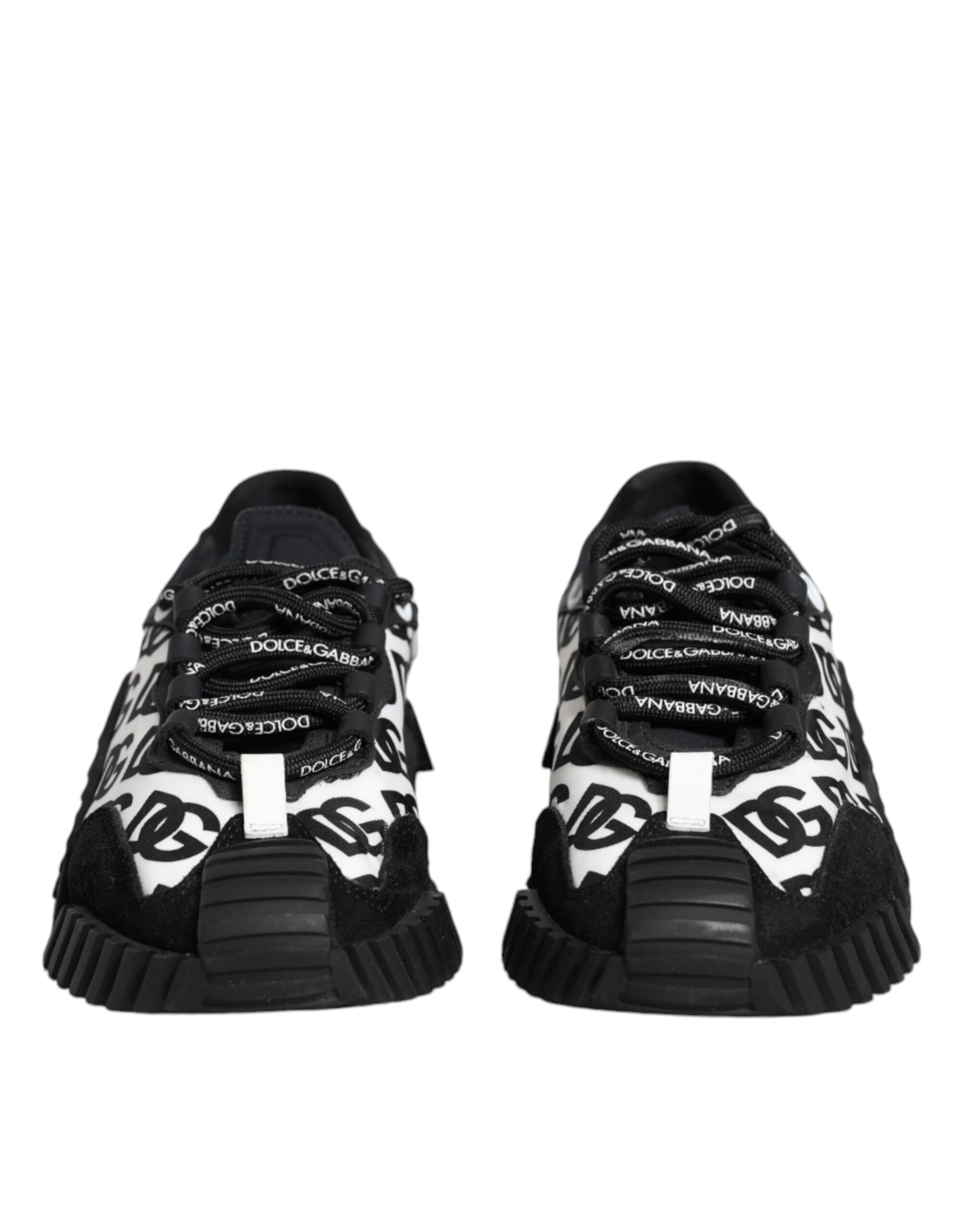 Dolce & Gabbana Black Logo Lace Up Low Top NS1 Sneakers Women's Shoes (Pre-Owned)