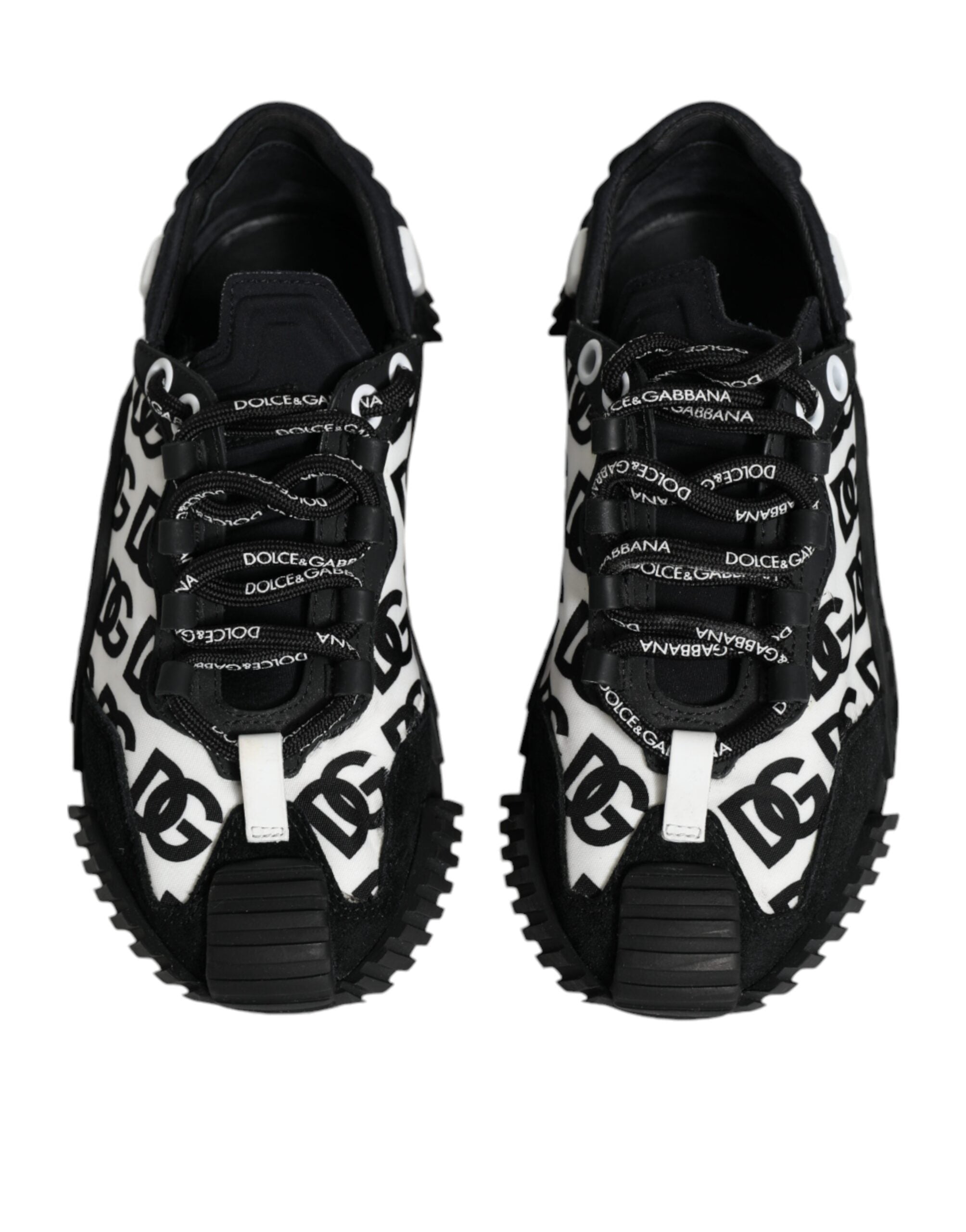 Dolce & Gabbana Black Logo Lace Up Low Top NS1 Sneakers Women's Shoes (Pre-Owned)