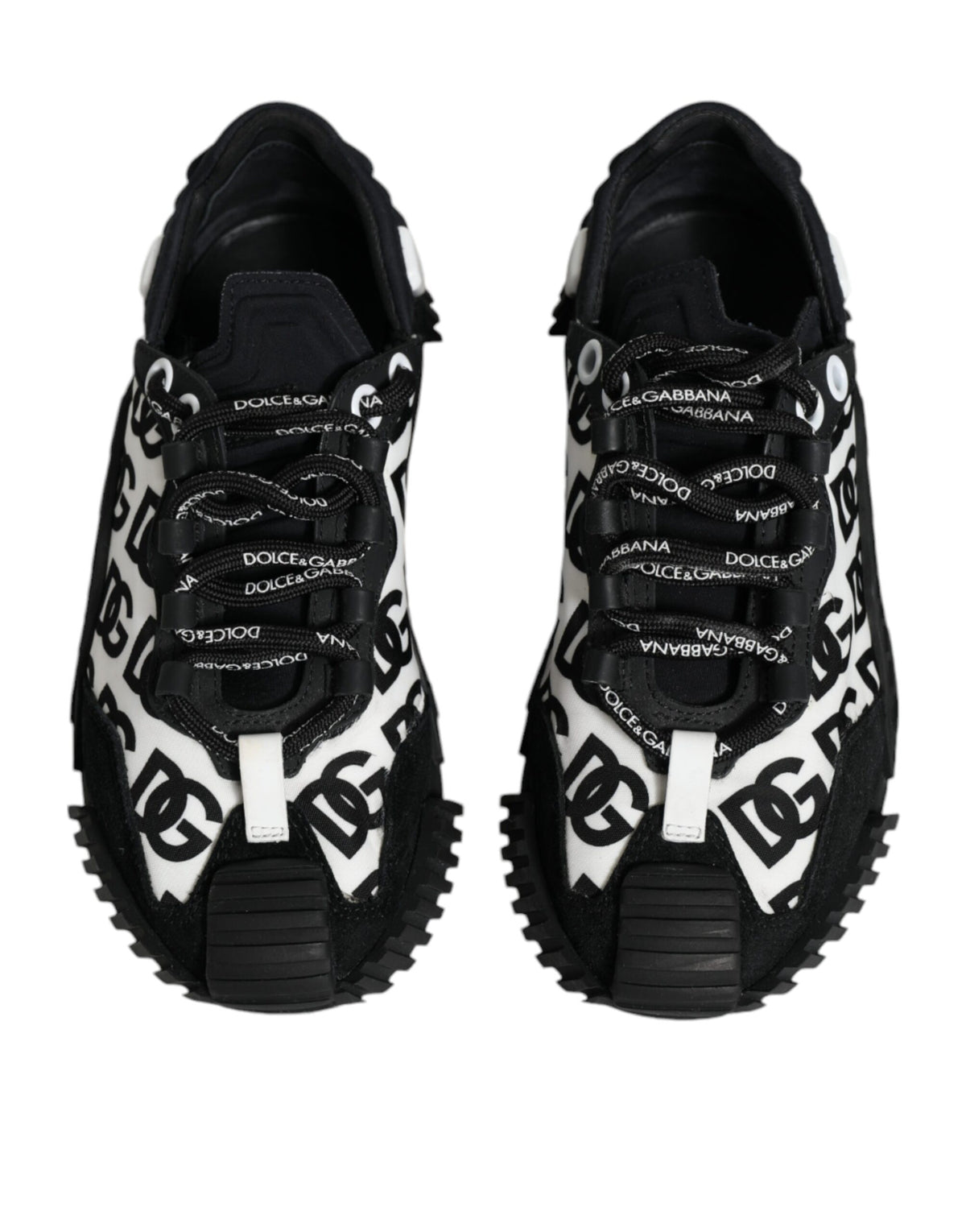 Dolce & Gabbana Black Logo Lace Up Low Top NS1 Sneakers Women's Shoes (Pre-Owned)