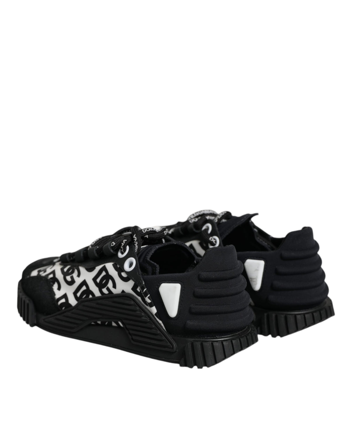 Dolce & Gabbana Black Logo Lace Up Low Top NS1 Sneakers Women's Shoes (Pre-Owned)