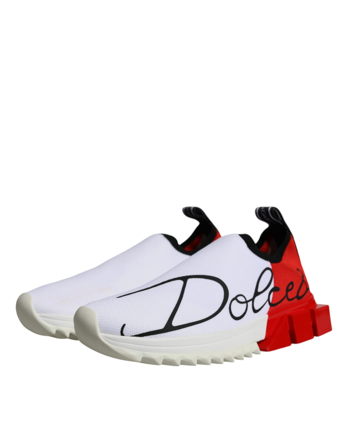 Dolce & Gabbana White Red Low Top Sorrento Men Sneakers Women's Shoes (Pre-Owned)