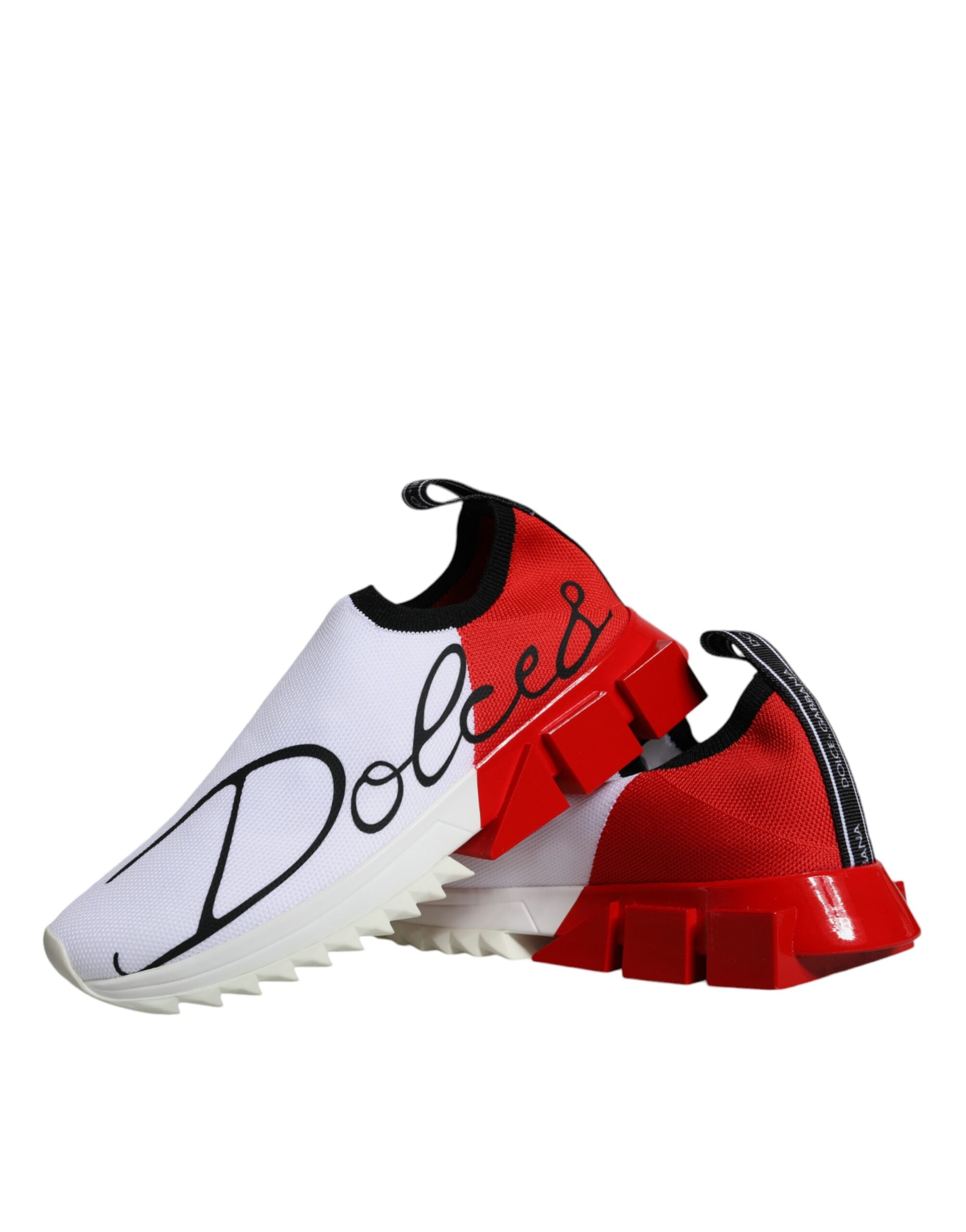 Dolce & Gabbana White Red Low Top Sorrento Men Sneakers Women's Shoes (Pre-Owned)