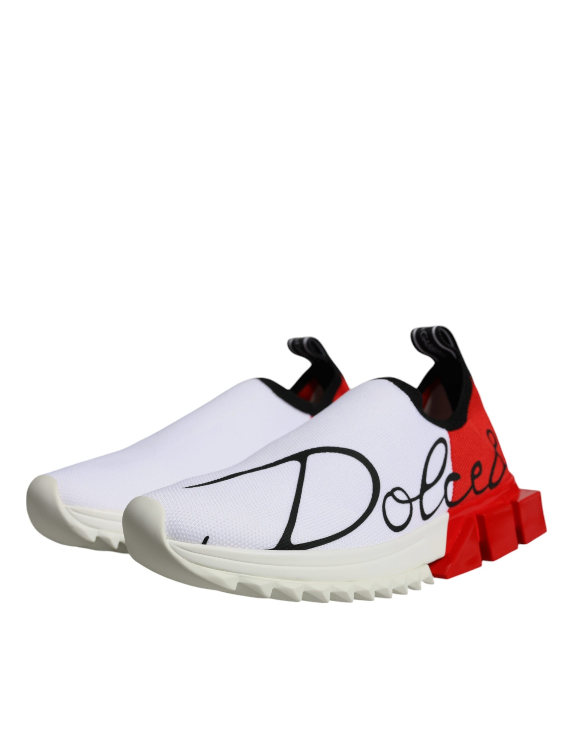 Dolce & Gabbana White Red Low Top Sorrento Men Sneakers Women's Shoes (Pre-Owned)