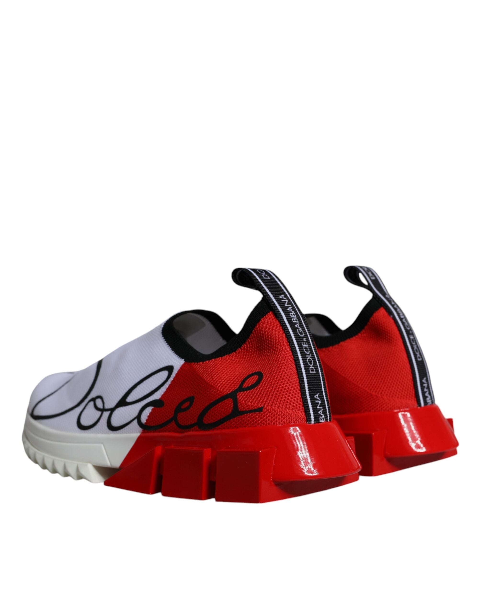 Dolce & Gabbana White Red Low Top Sorrento Men Sneakers Women's Shoes (Pre-Owned)