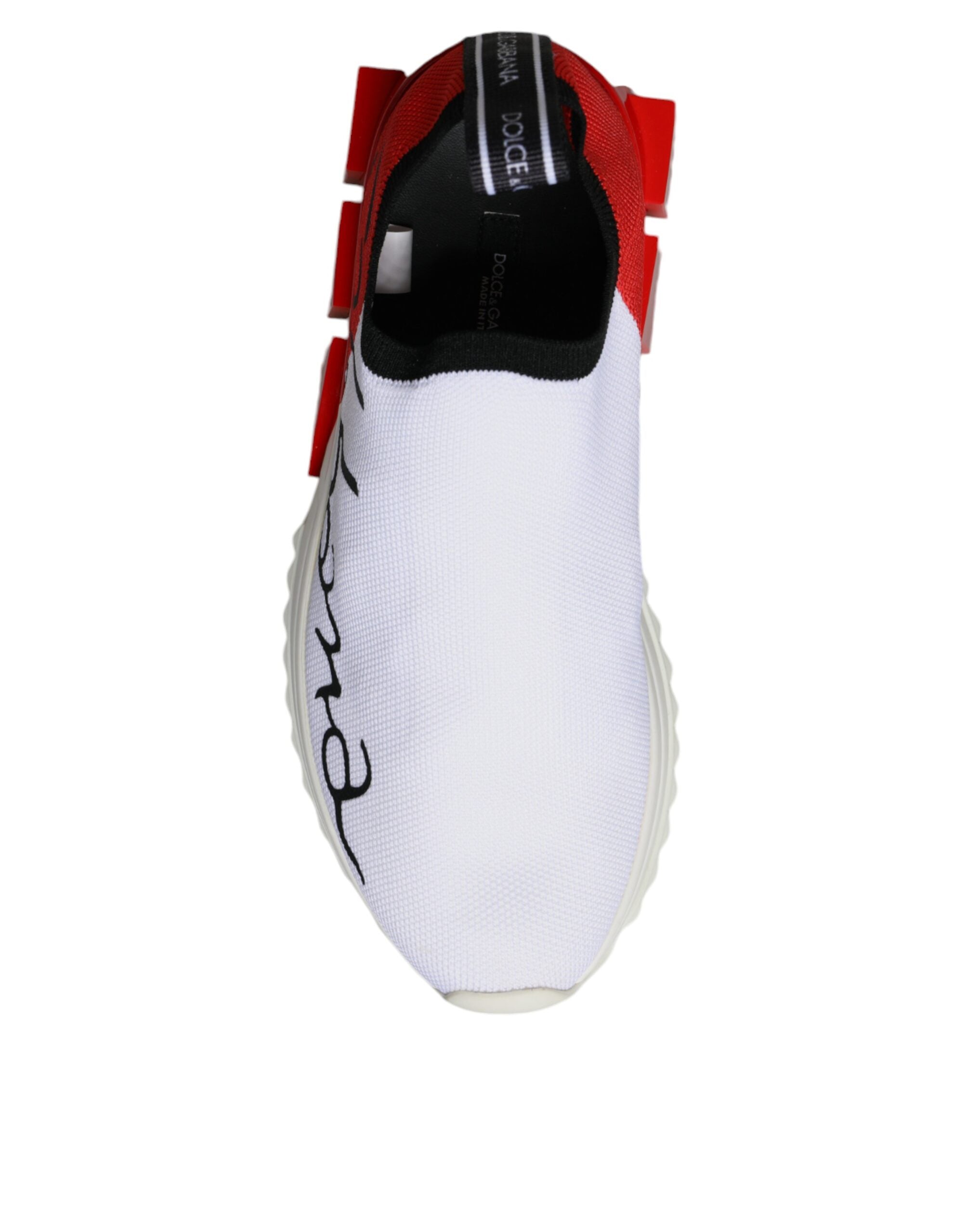Dolce & Gabbana White Red Low Top Sorrento Men Sneakers Women's Shoes (Pre-Owned)