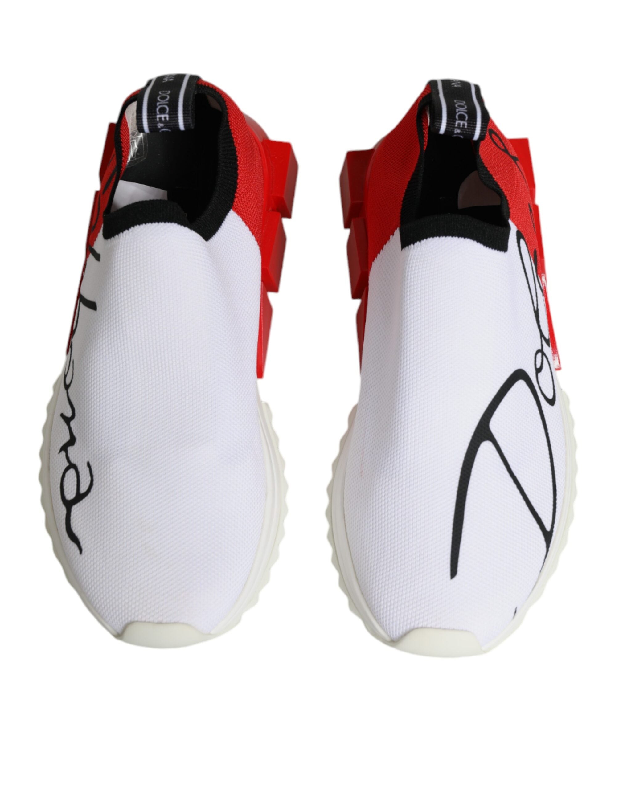 Dolce & Gabbana White Red Low Top Sorrento Men Sneakers Women's Shoes (Pre-Owned)