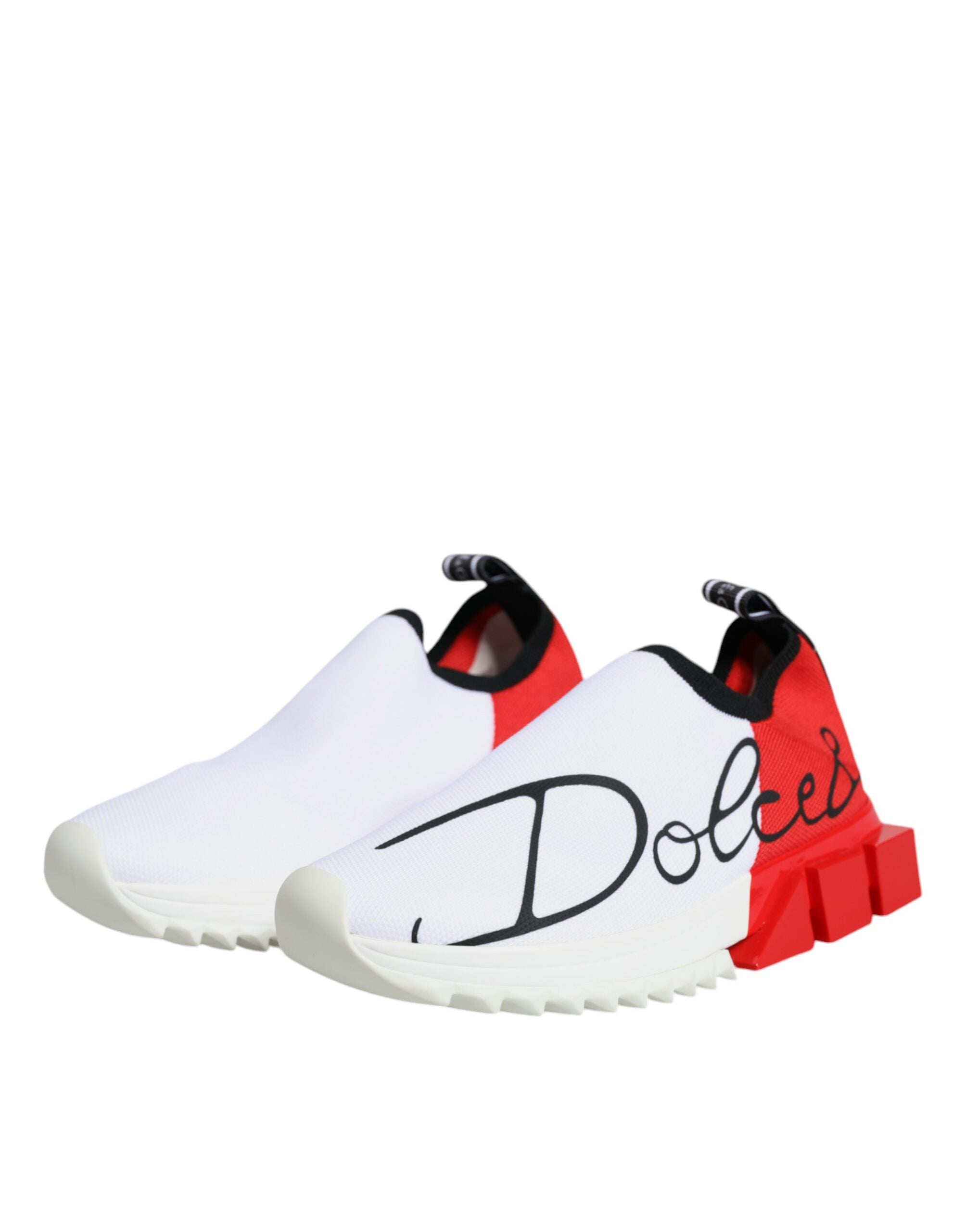 Dolce & Gabbana White Red Low Top Sorrento Men Sneakers Women's Shoes (Pre-Owned)