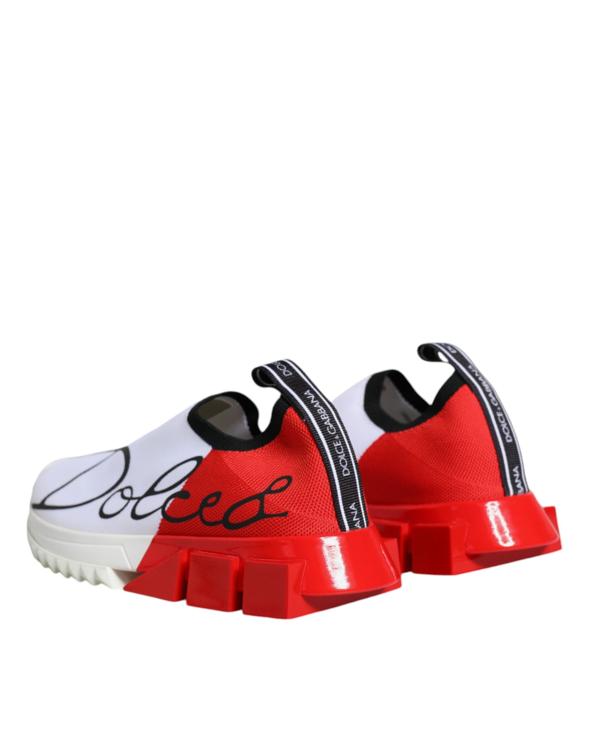 Dolce & Gabbana White Red Low Top Sorrento Men Sneakers Women's Shoes (Pre-Owned)