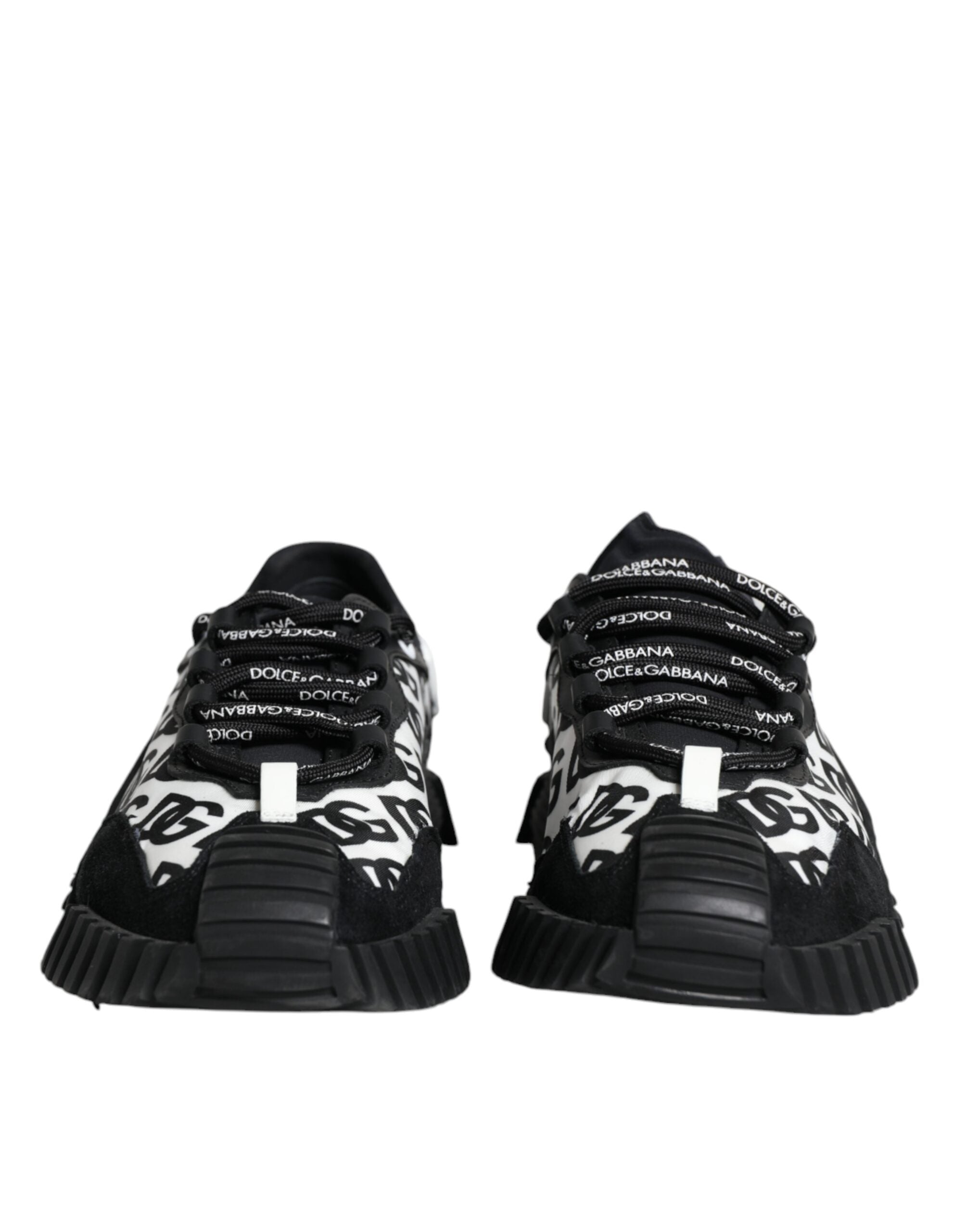 Dolce & Gabbana Black Logo Lace Up Low Top NS1 Sneakers Men's Shoes (Pre-Owned)