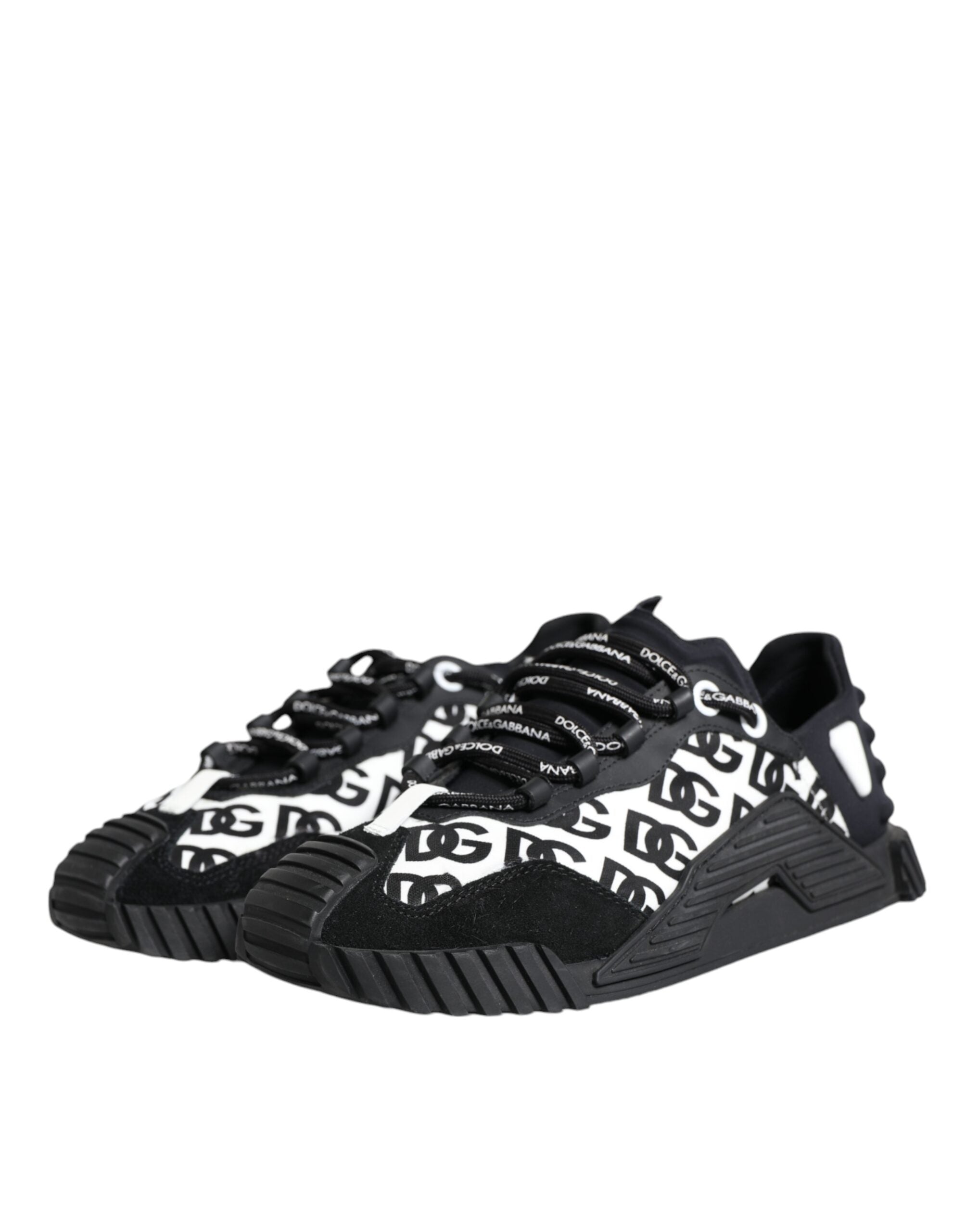 Dolce & Gabbana Black Logo Lace Up Low Top NS1 Sneakers Men's Shoes (Pre-Owned)