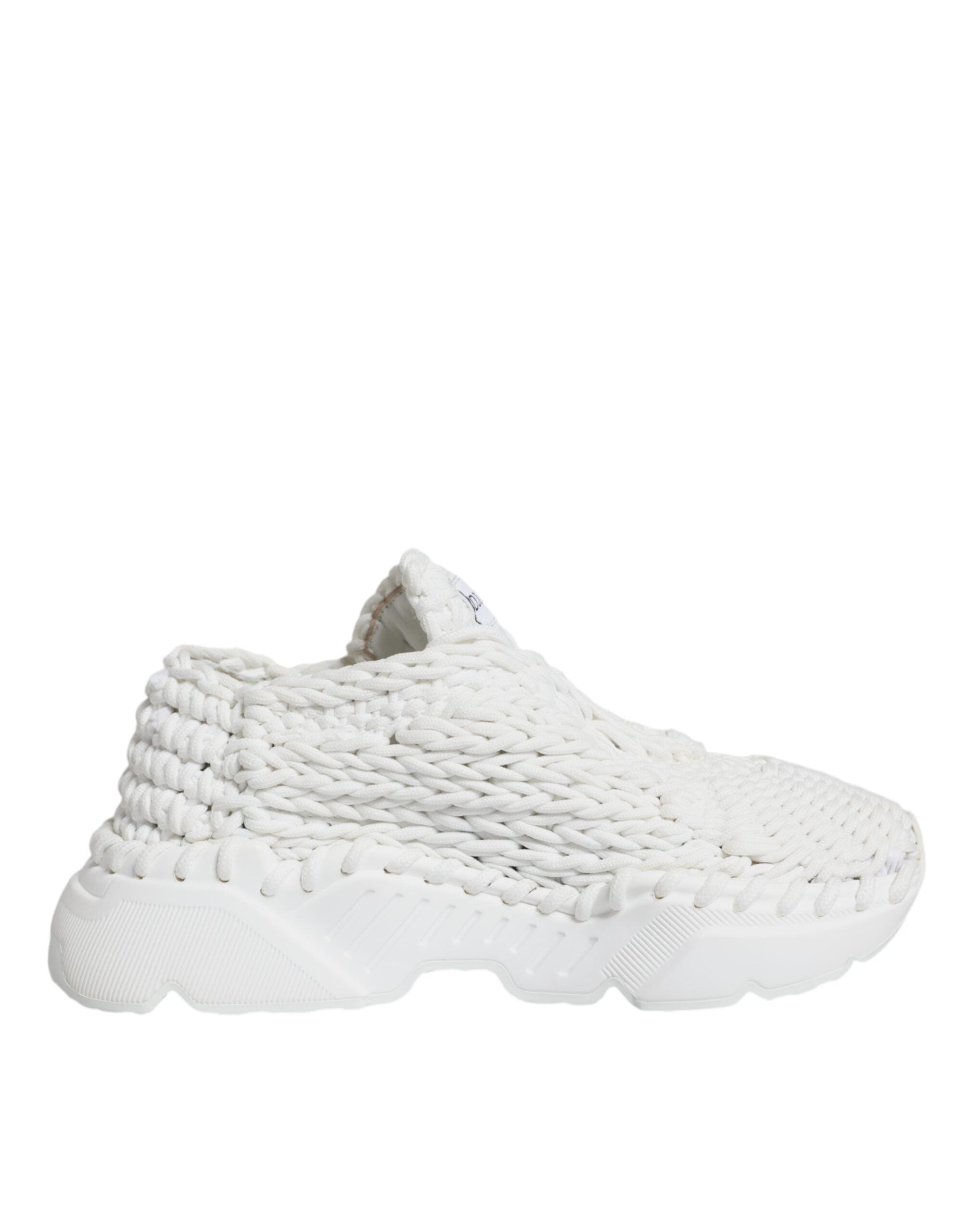 Dolce & Gabbana White Knitted Daymaster Sneakers Women's Shoes (Pre-Owned)