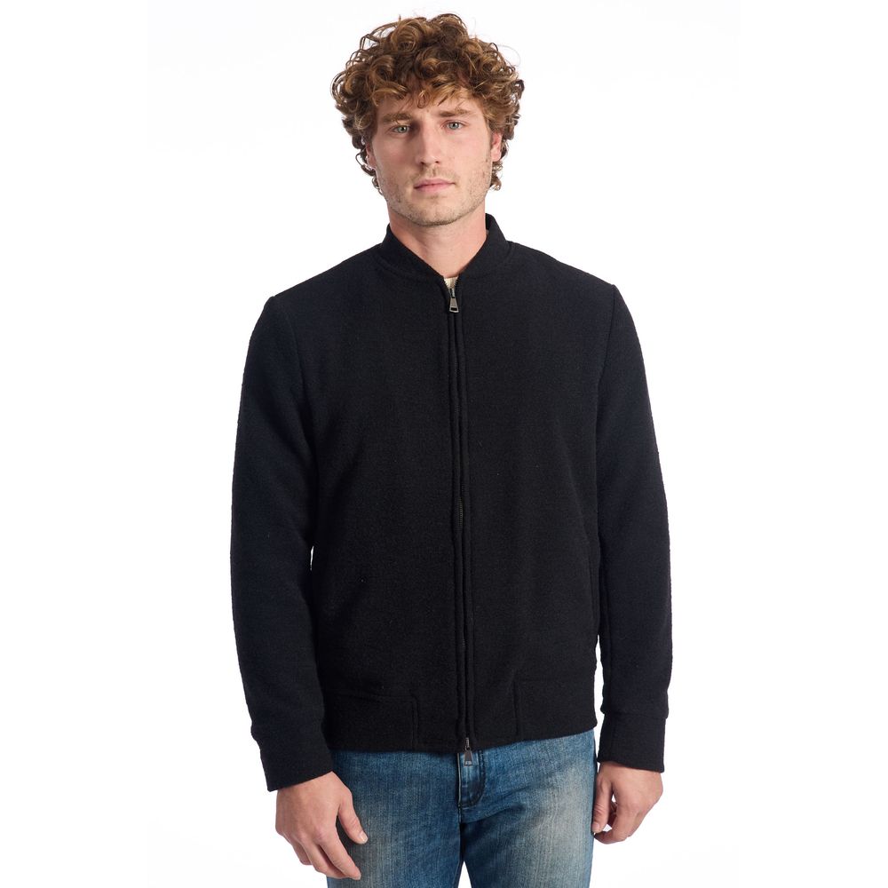 Roberto Pepe Luxury Black Wool Men's Men's Jacket