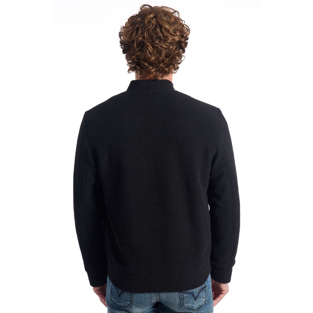 Roberto Pepe Luxury Black Wool Men's Men's Jacket