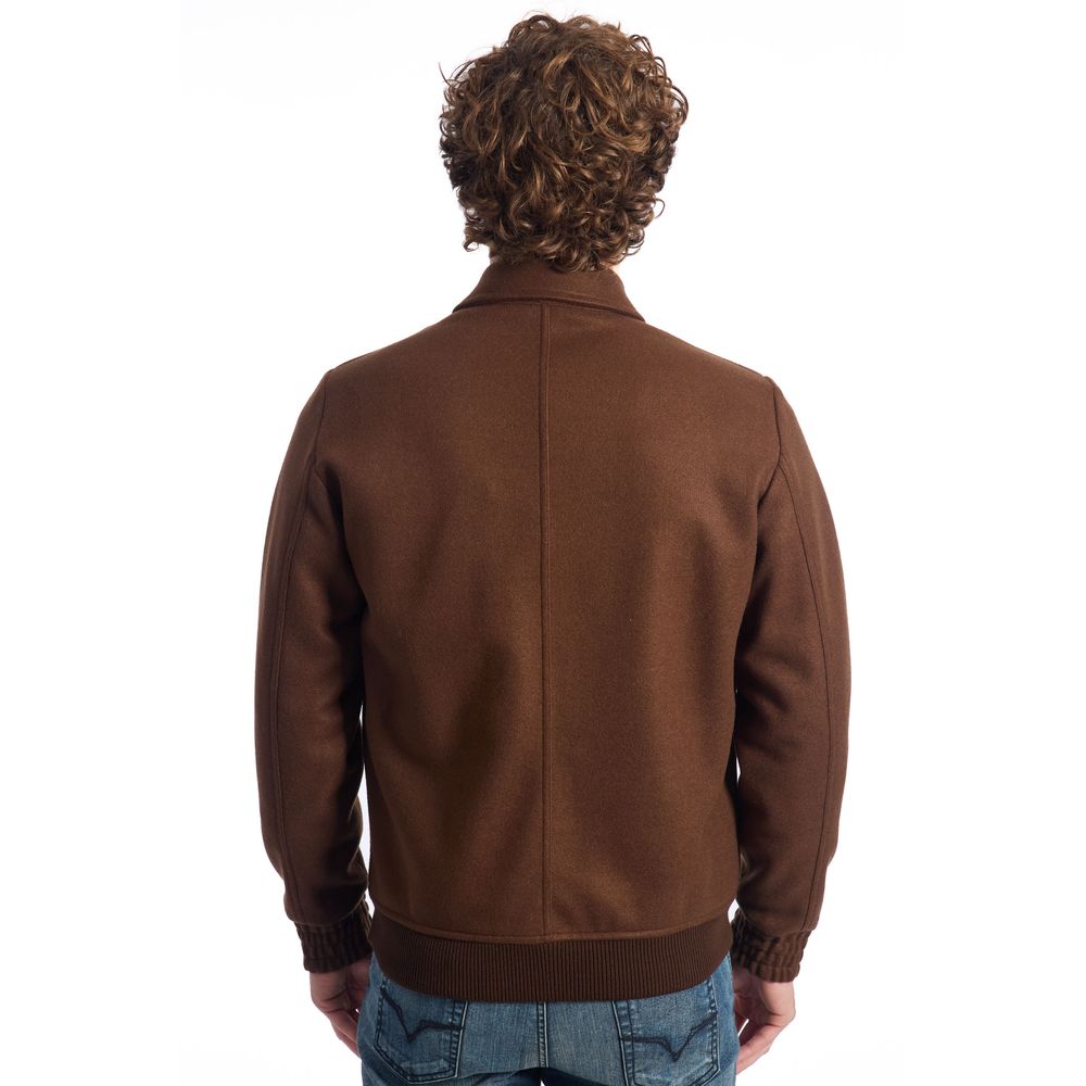 Roberto Pepe Luxury Brown Wool Men Men's Jacket