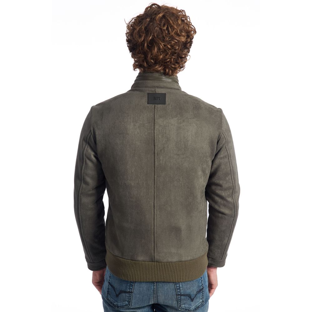 Roberto Pepe Luxury Green Eco Leather Men Men's Jacket