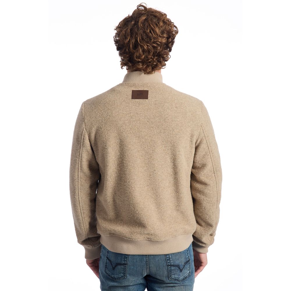 Roberto Pepe Luxury Beige Wool Men Men's Jacket