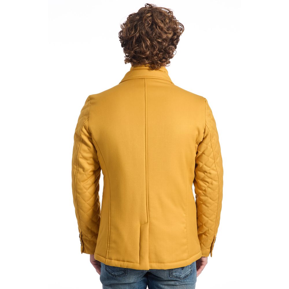 Roberto Pepe Luxury Yellow Wool Men's Men's Jacket