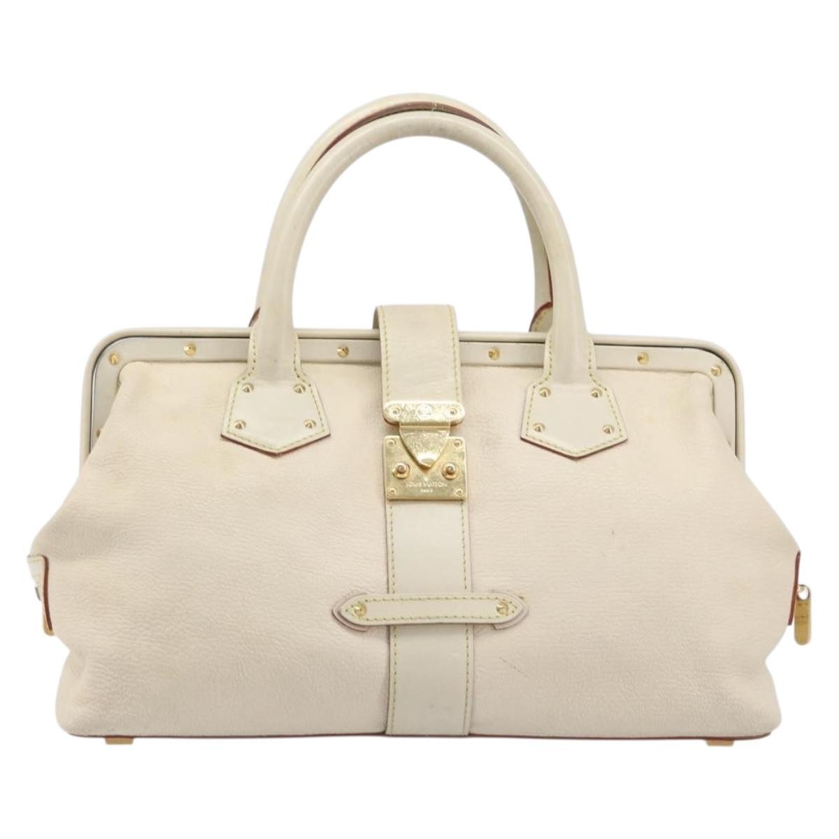 Louis Vuitton Suhali L'ingenieux Leather White Leather Handbag (Pre-Owned)