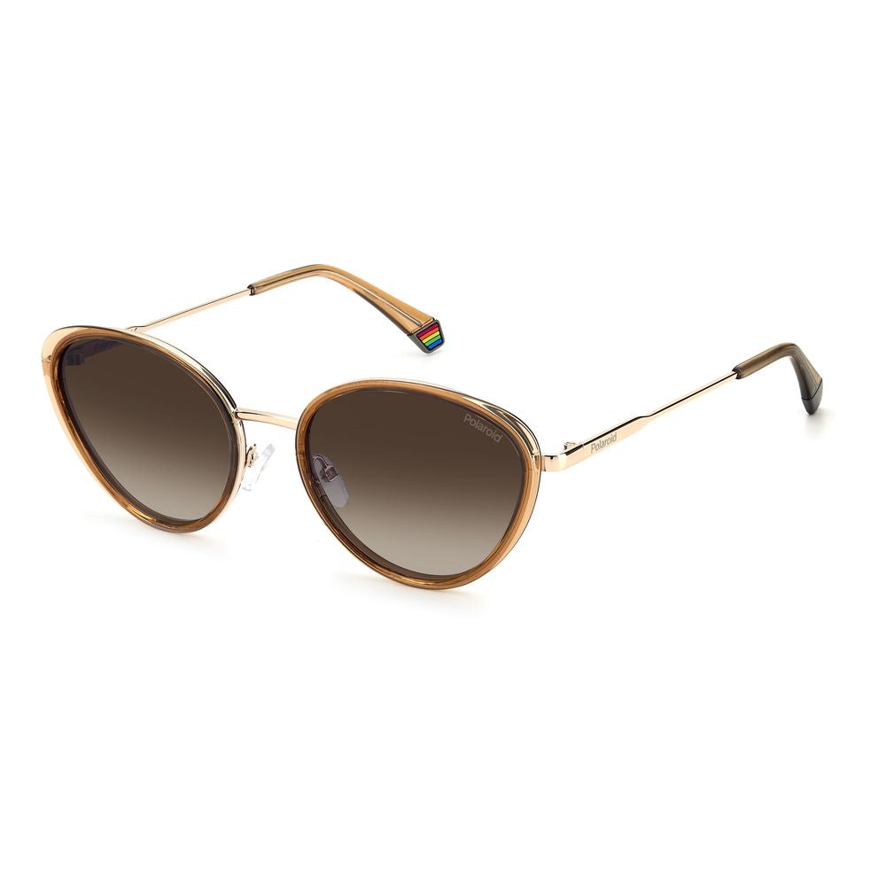 Polaroid Beige Plastic Women's Sunglasses