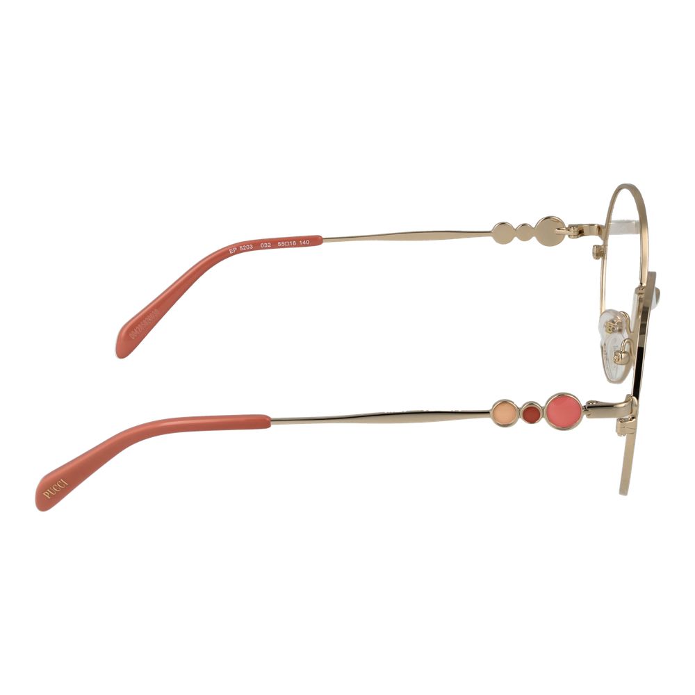 Emilio Pucci Gold Metal Glasses Women's (Frames)