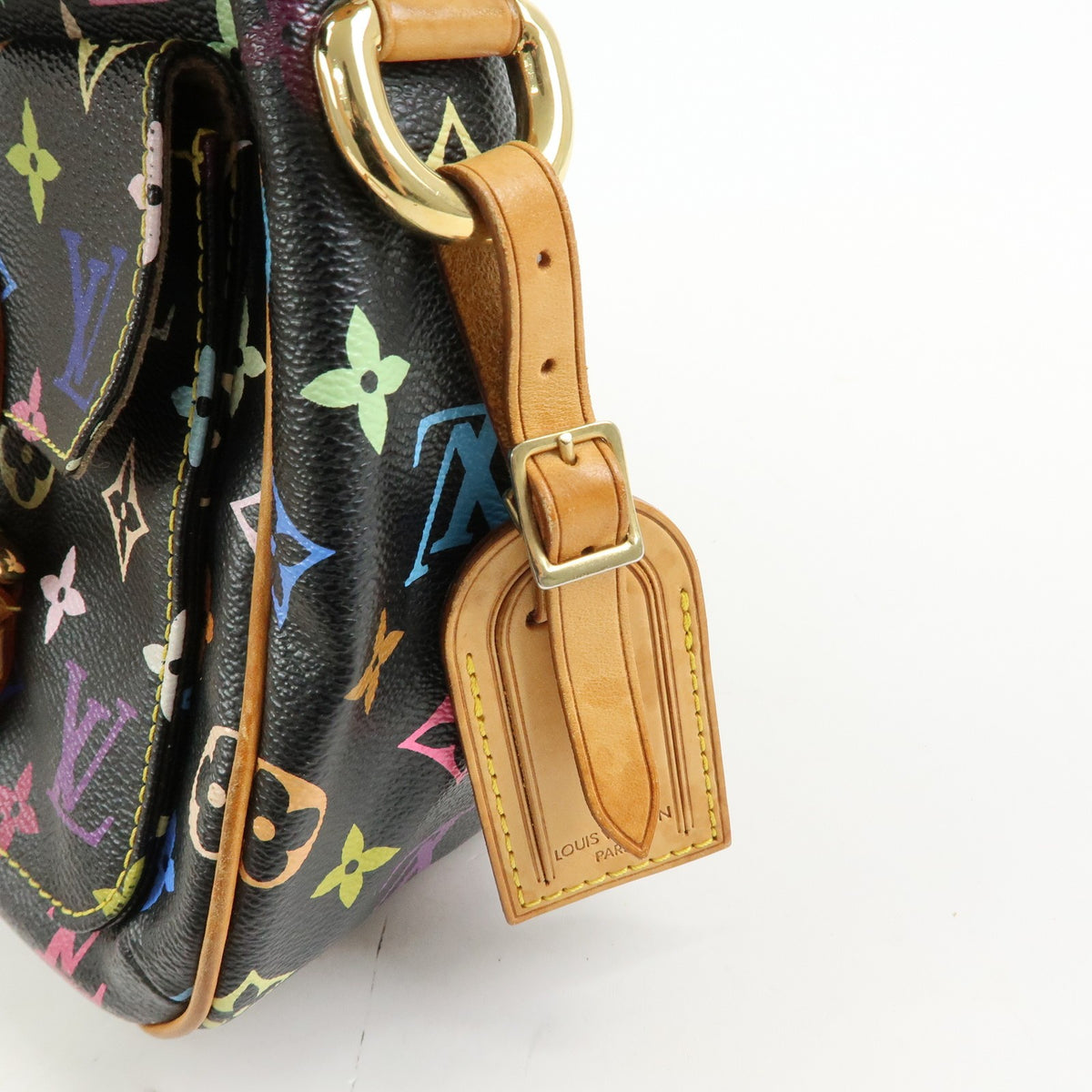 Louis Vuitton Lodge Monogram Multicolor Black Canvas Handbag (Pre-Owned)