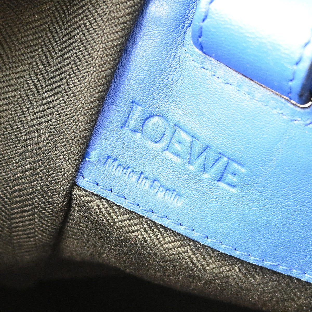 Loewe Hammock Leather Blue Leather Handbag (Pre-Owned)