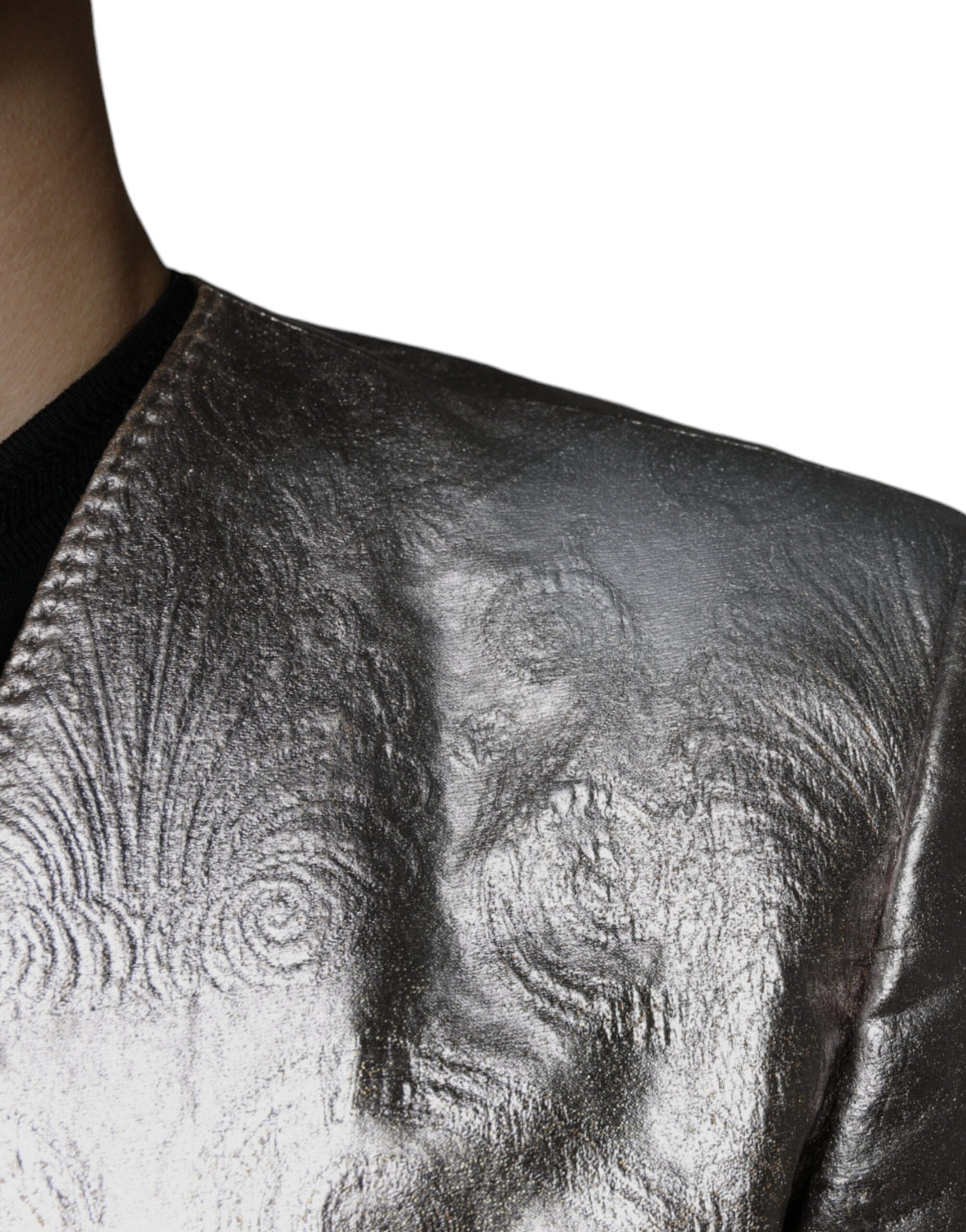 Dolce & Gabbana Gold Jacquard Single Breasted Dress Men's Blazer