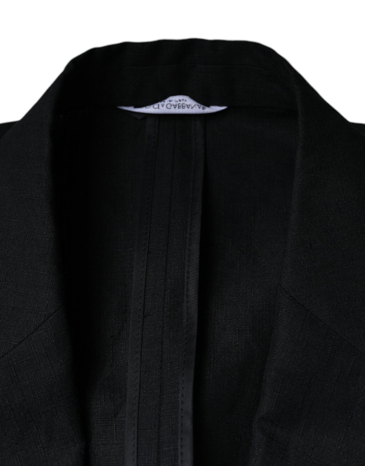 Dolce & Gabbana Dark Blue Linen Double Breasted Dress Men's Blazer