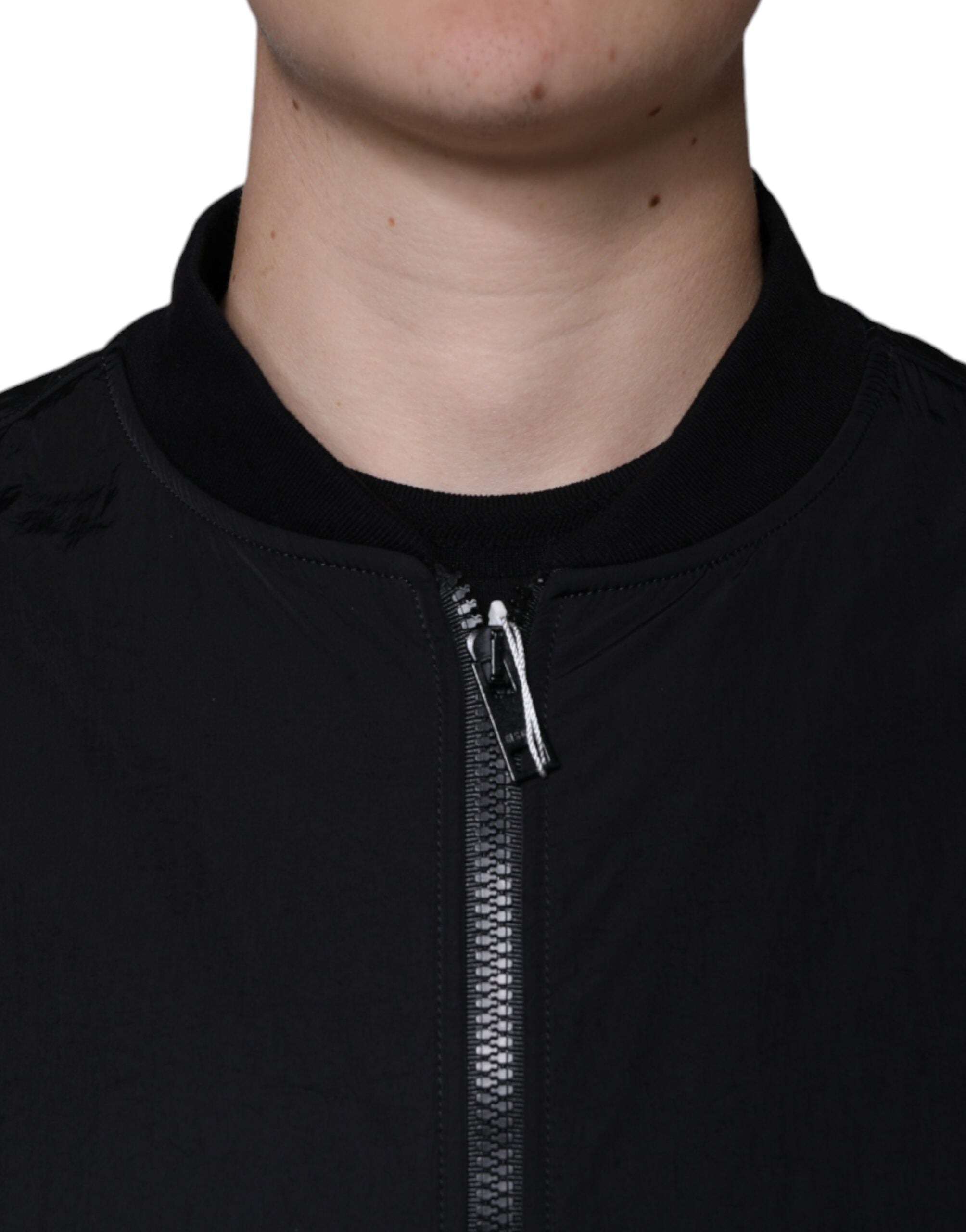 MSGM Black Cotton Full Zip Bomber Long Sleeves Men's Jacket (Pre-Owned)