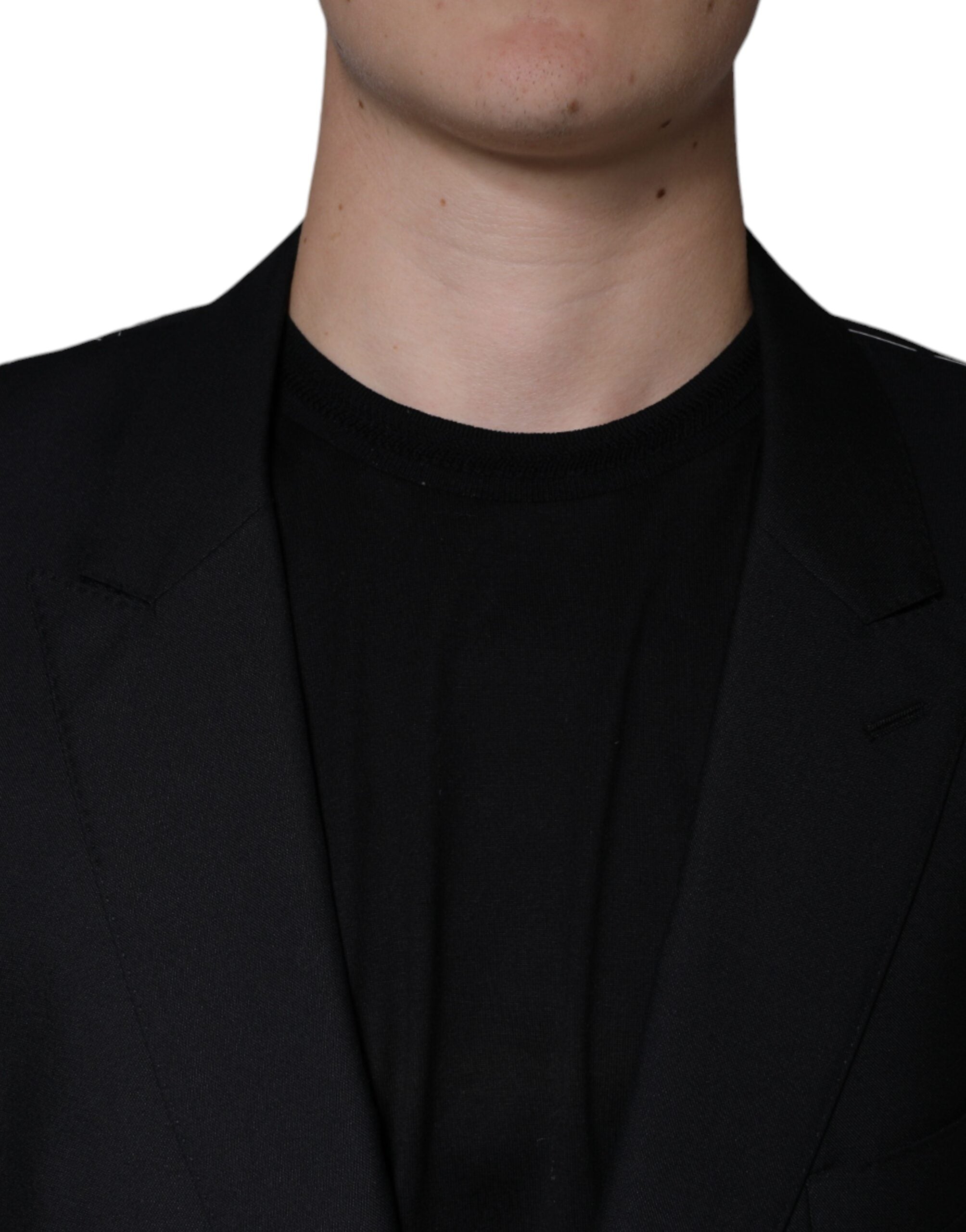 Dolce & Gabbana Black Wool Single Breasted Men Coat Men's Blazer (Pre-Owned)